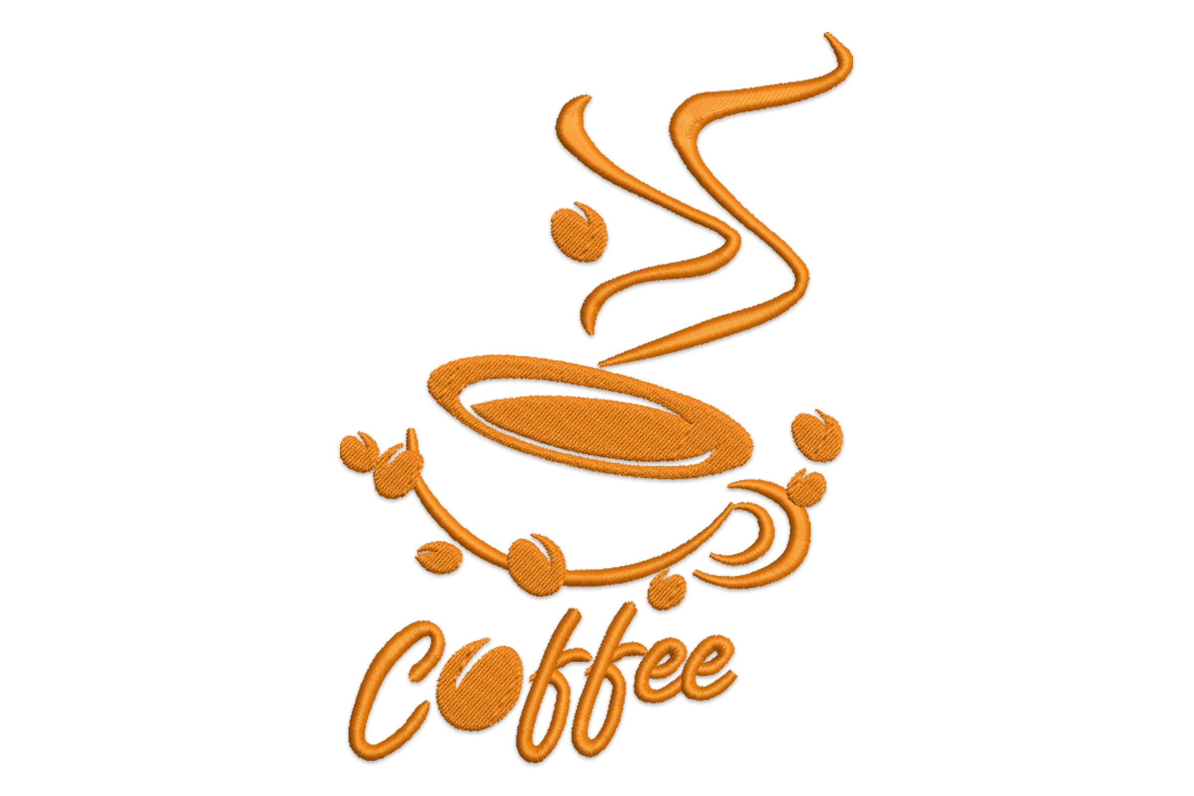 Coffee Cup Machine Embroidery Design