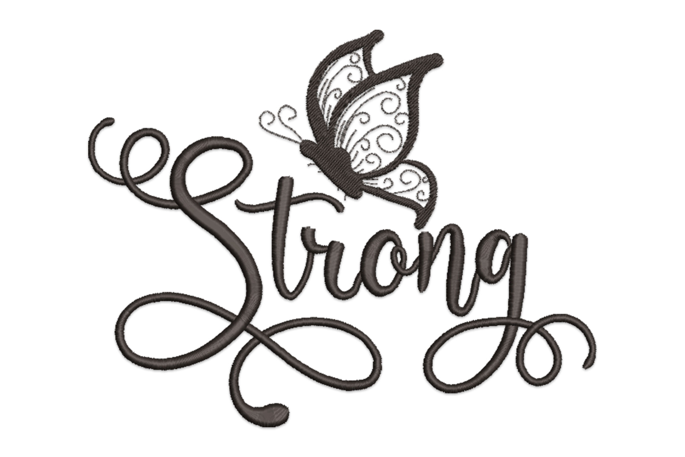 Strong Butterfly Machine Embroidery Design
