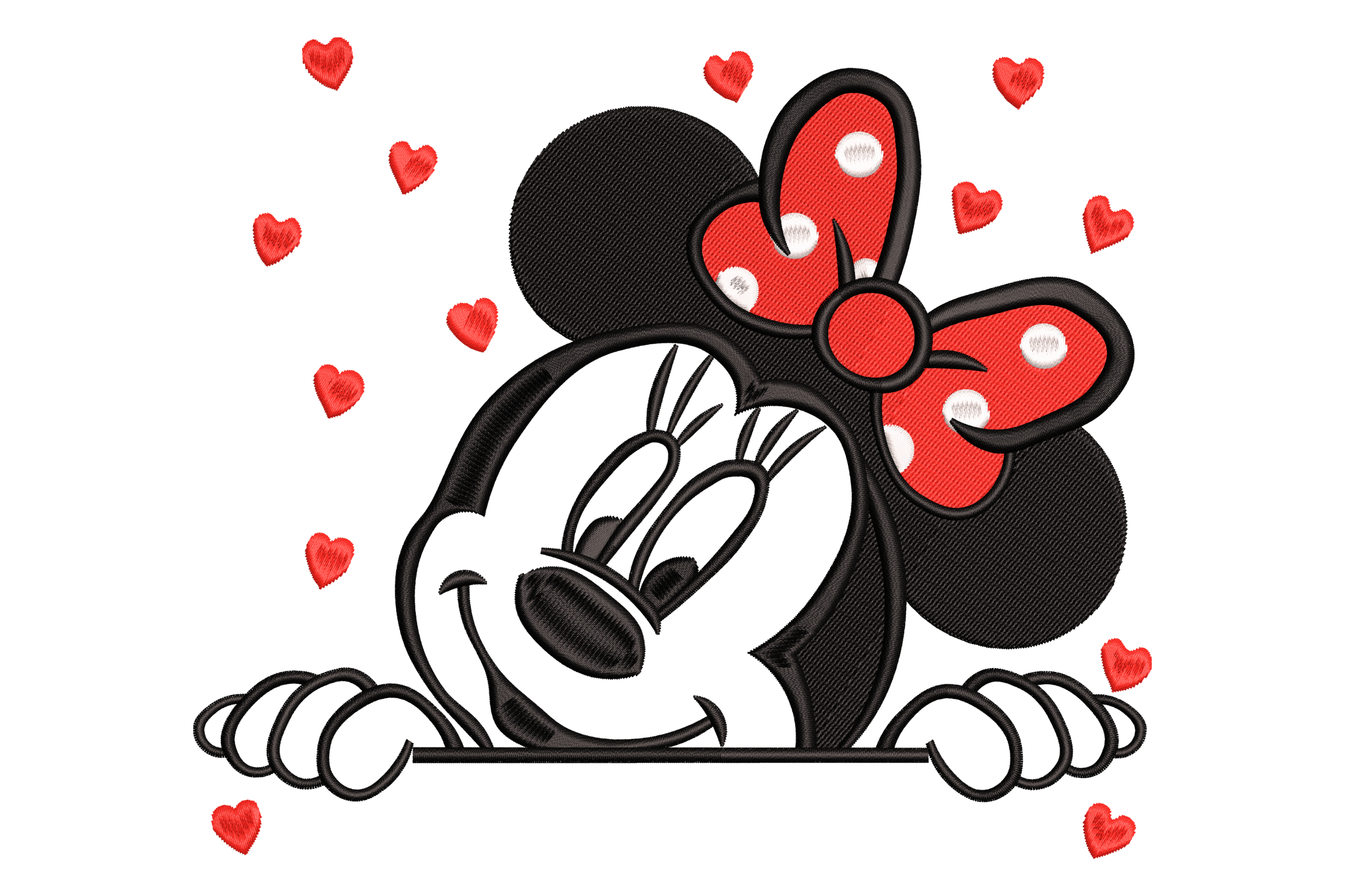 Peekaboo Polka-Dot Mouse – Machine Embroidery Design
