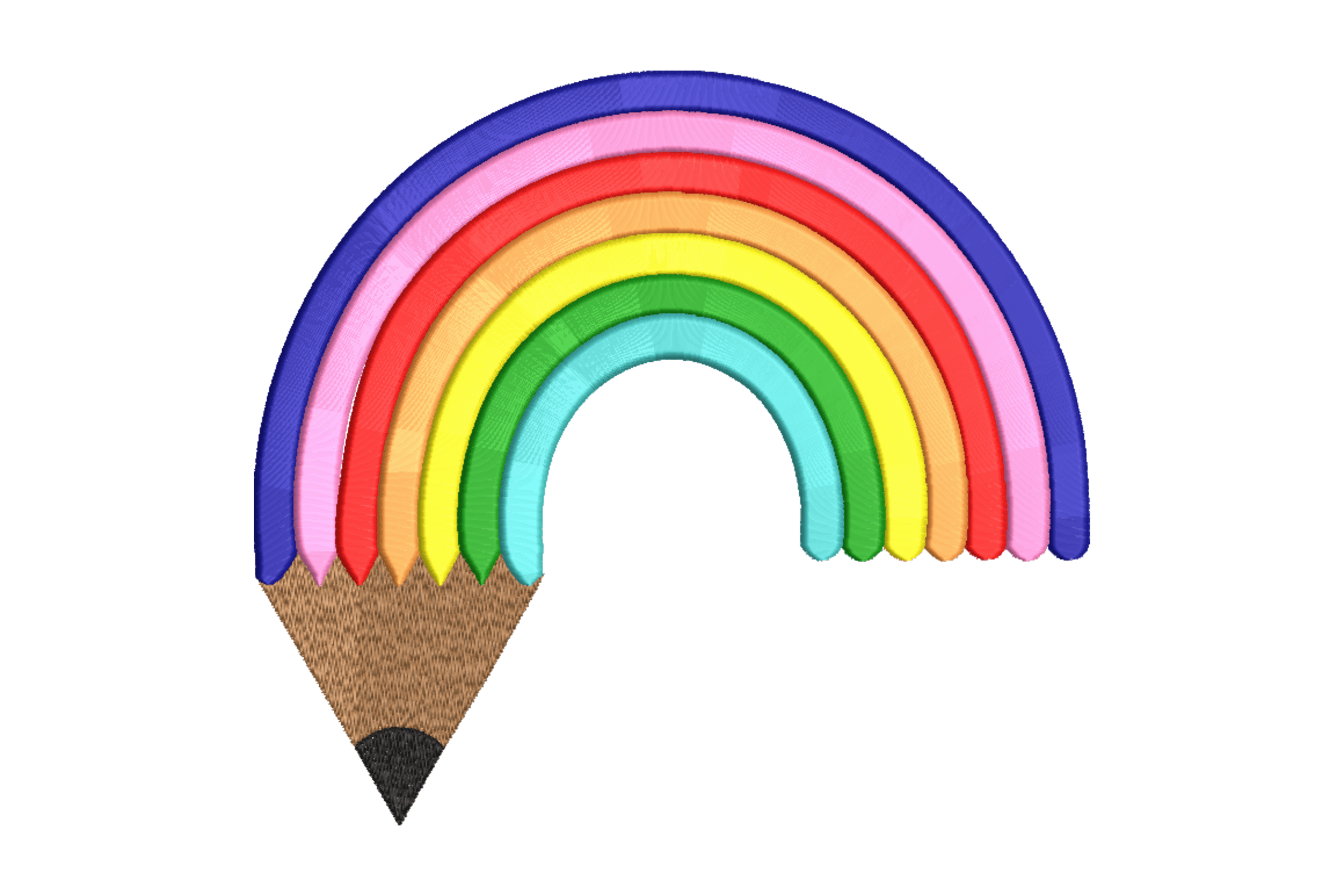 Rainbow Pencil – Back-to-School Machine Embroidery