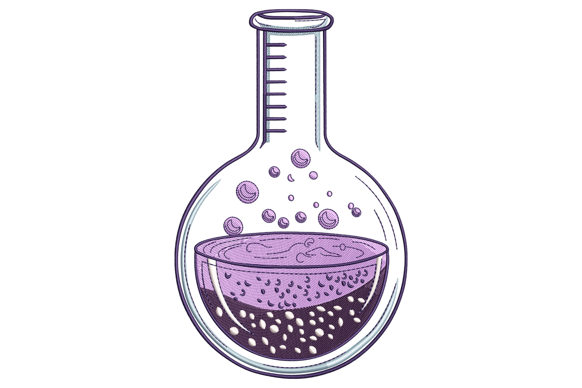 Science Beaker – Machine Embroidery Design | Embroidize