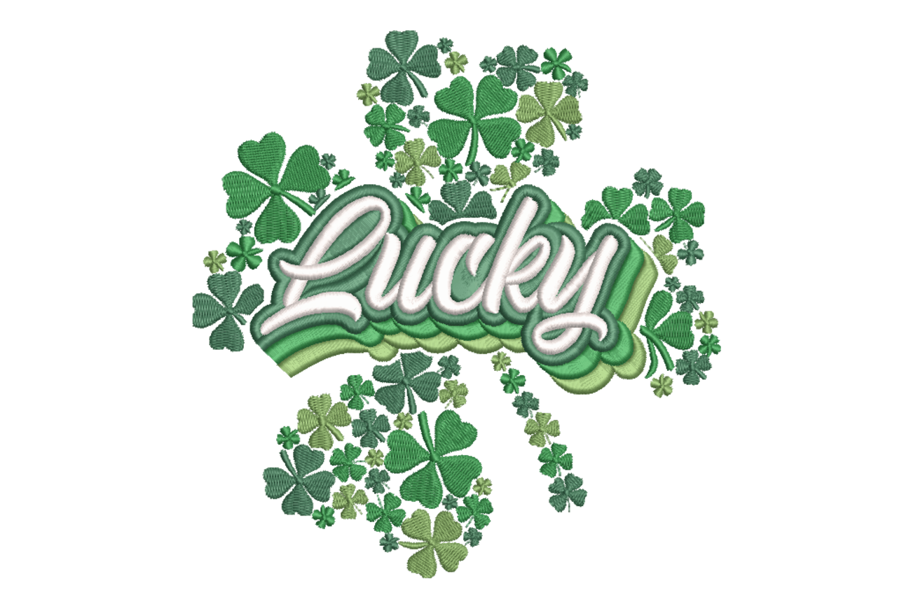 Lucky Shamrock Machine Embroidery Design