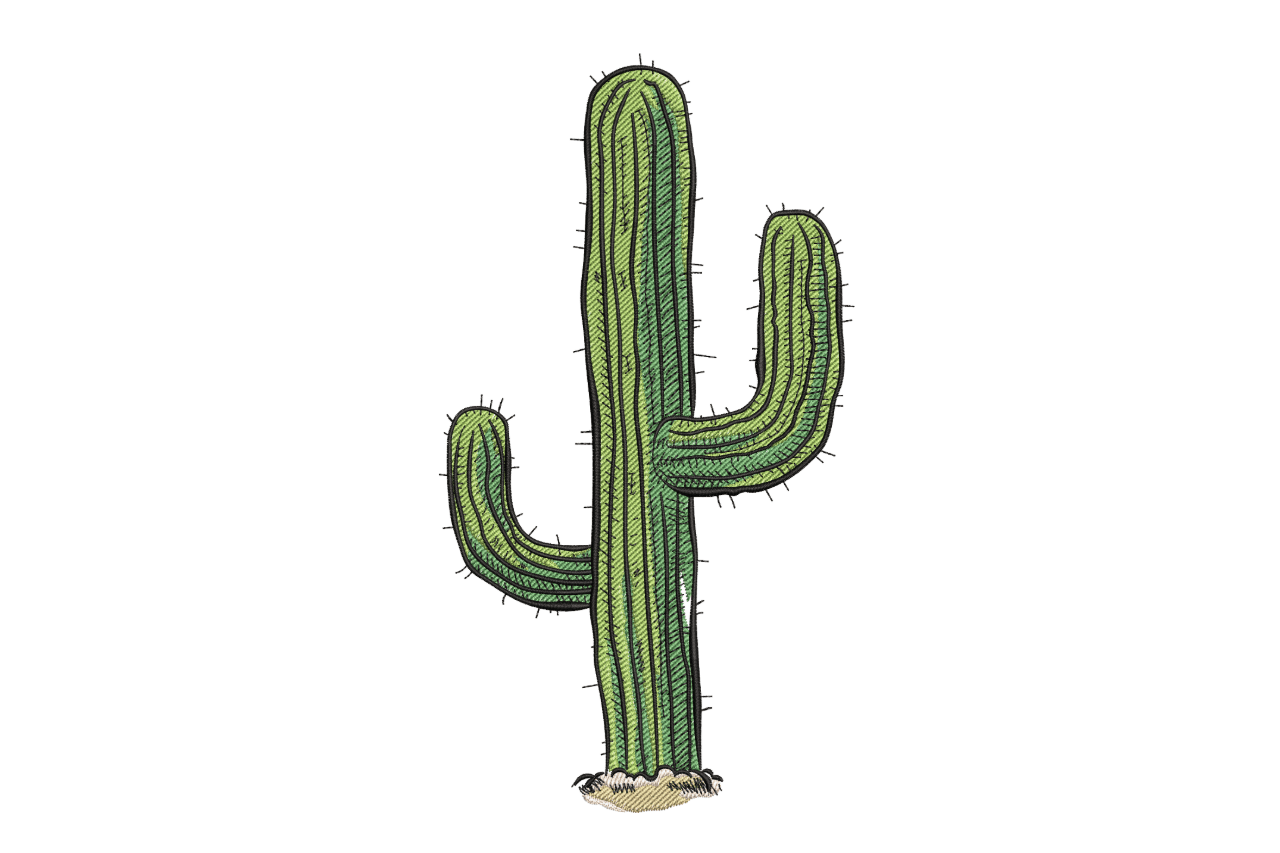 Saguaro Cactus Landscapes Machine Embroidery Design