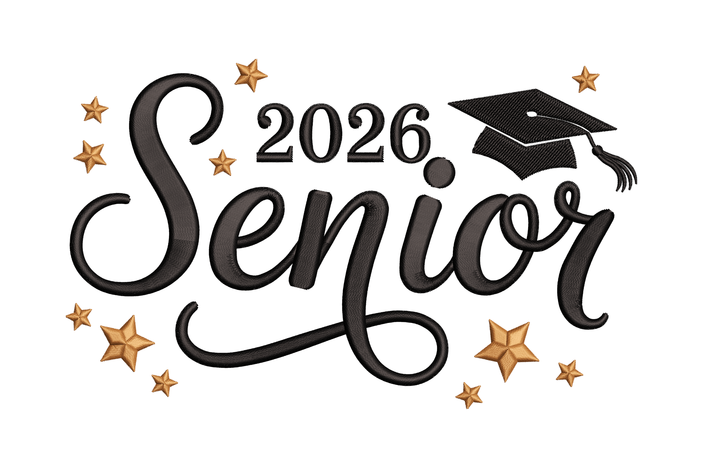 Senior 2026 Graduation Machine Embroidery Design