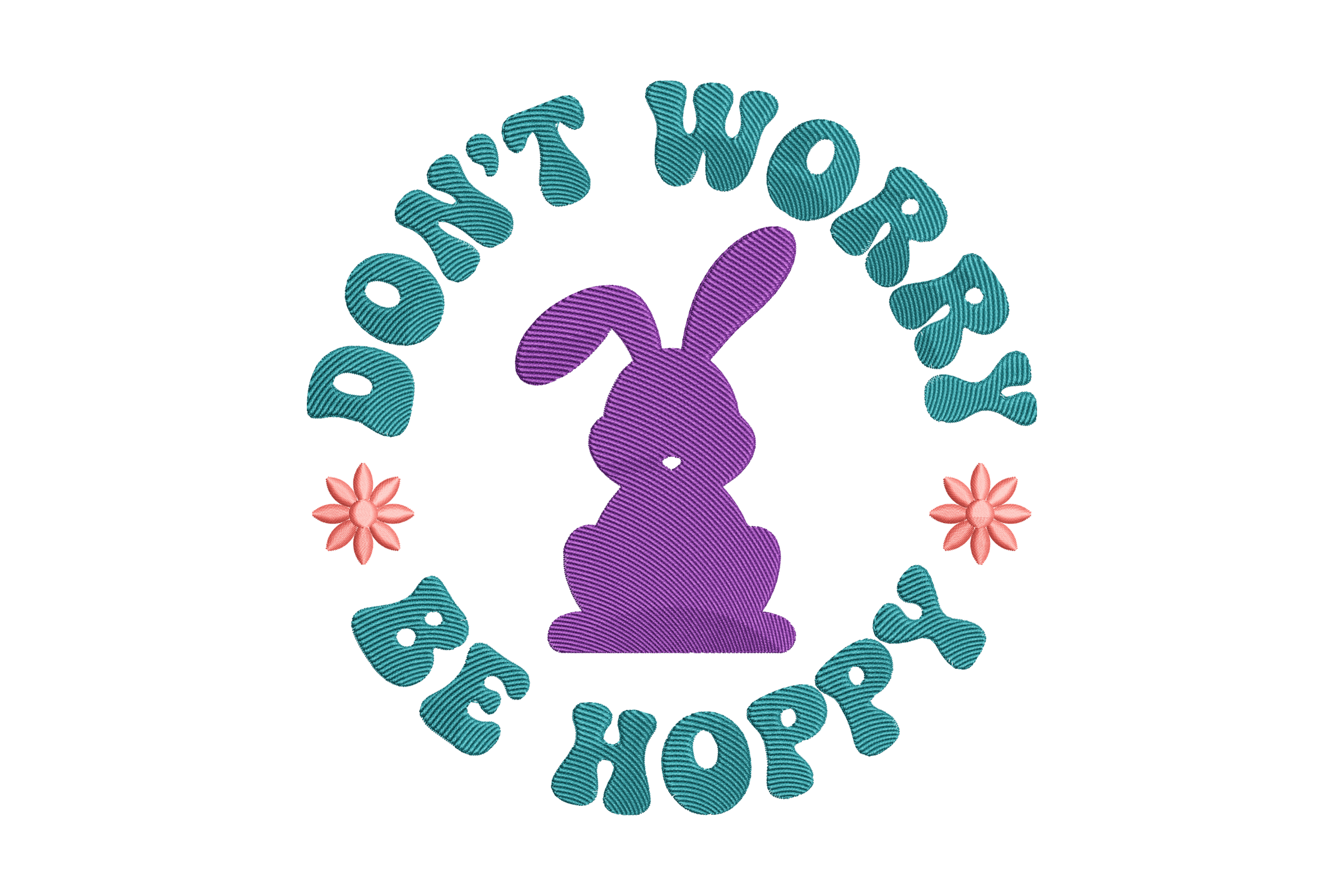 Don't Worry Be Hoppy Machine Embroidery Design