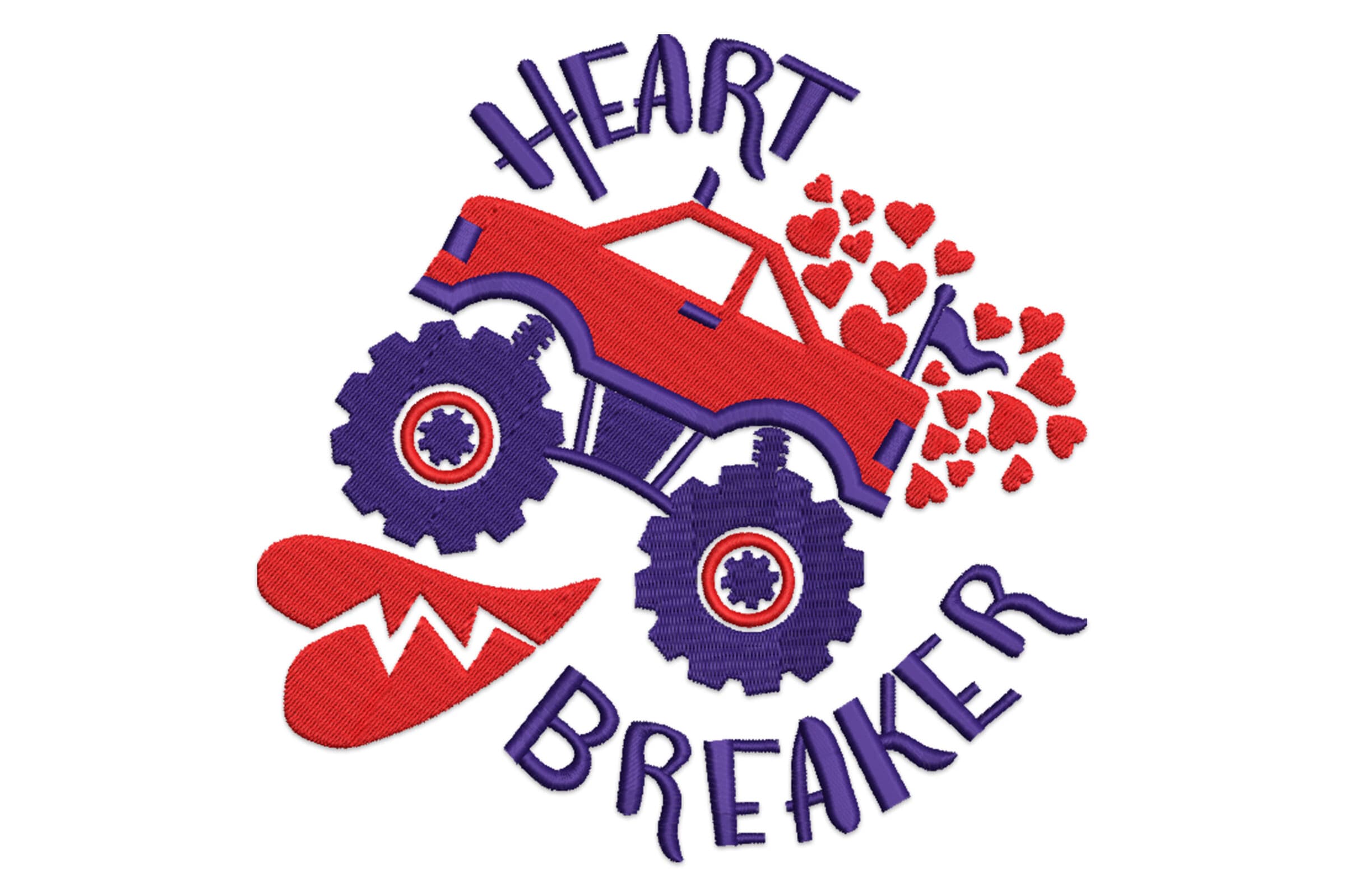 Free Heart Breaker mAchine  Embroidery Design