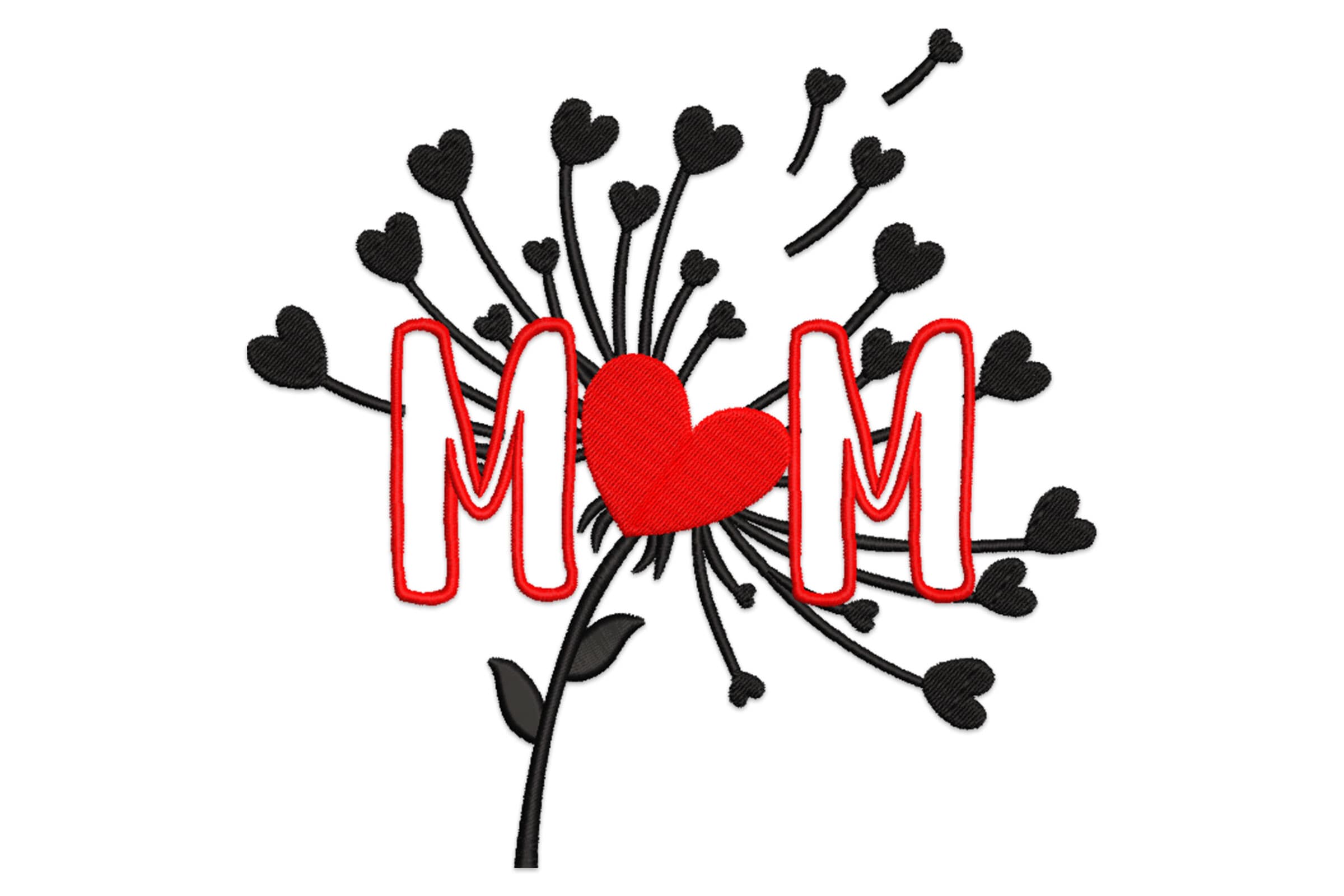Free Mom Dandelion Embroidery Design