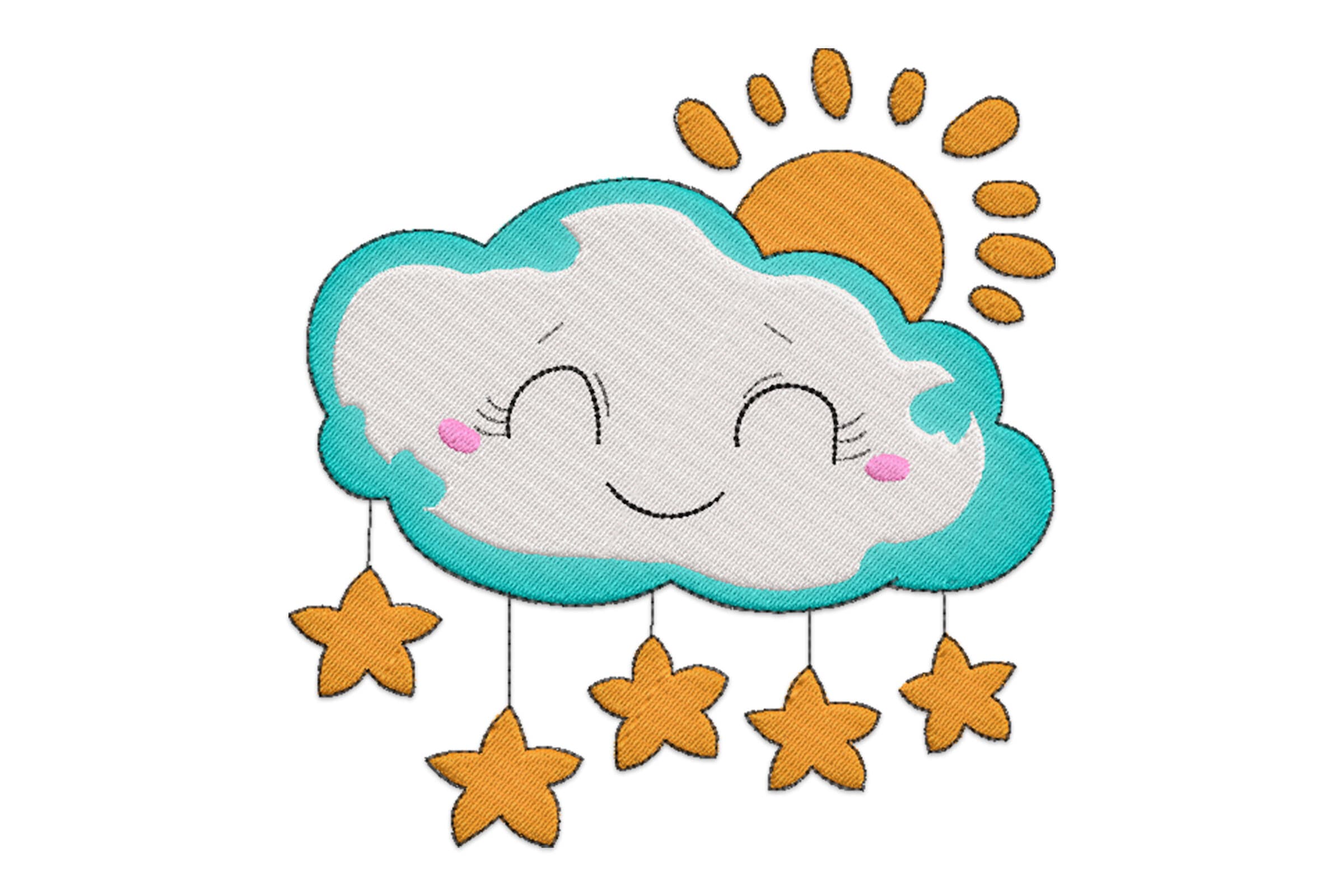 Free Cute Cloud Embroidery Design