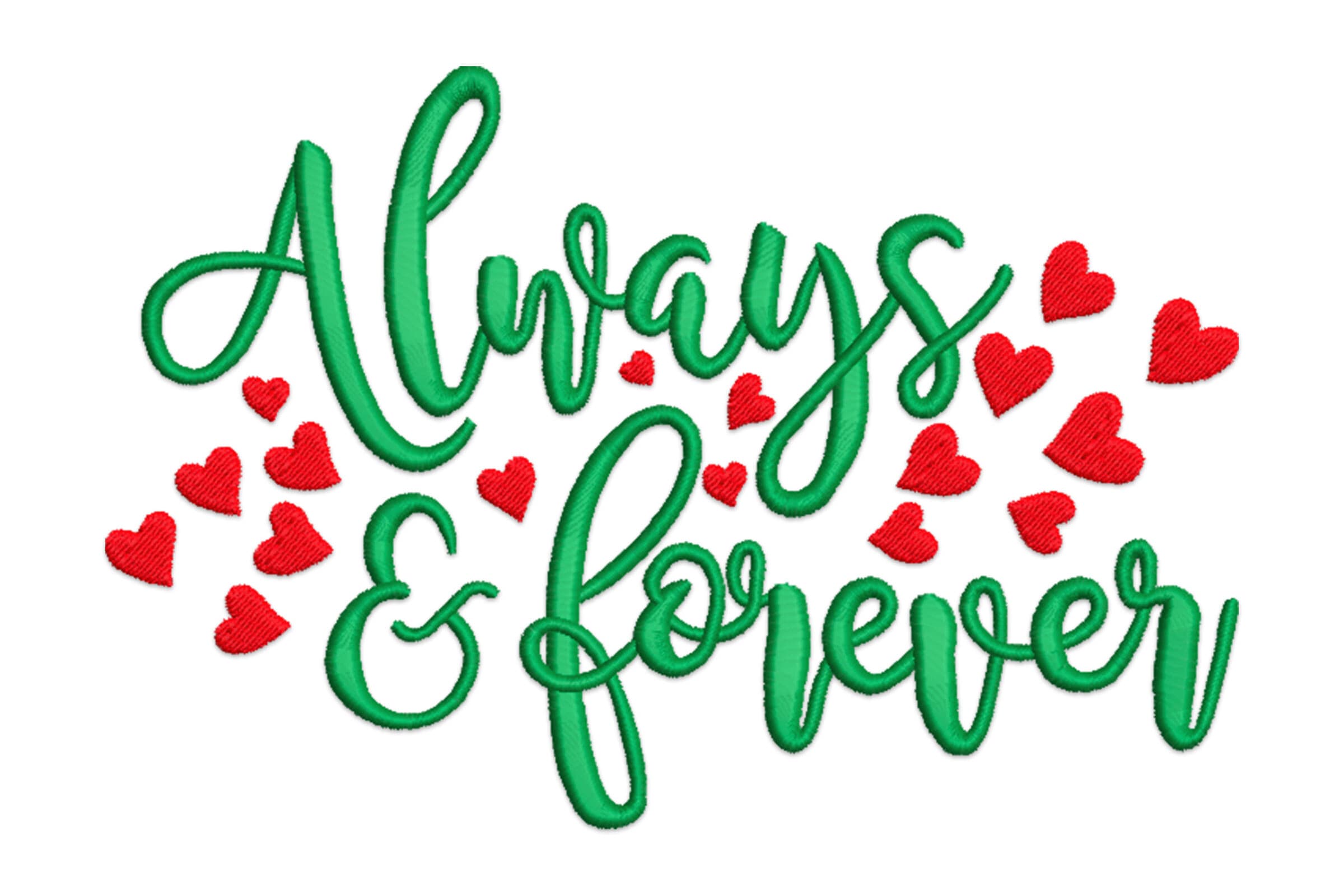 Free Always & Forever Embroidery Design – Romantic Script