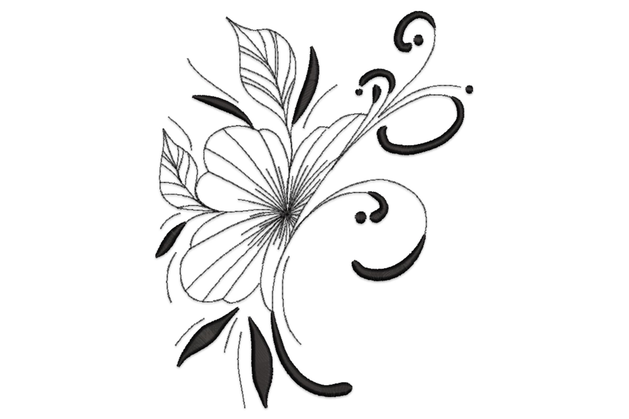 Free Flower Machine Embroidery Design