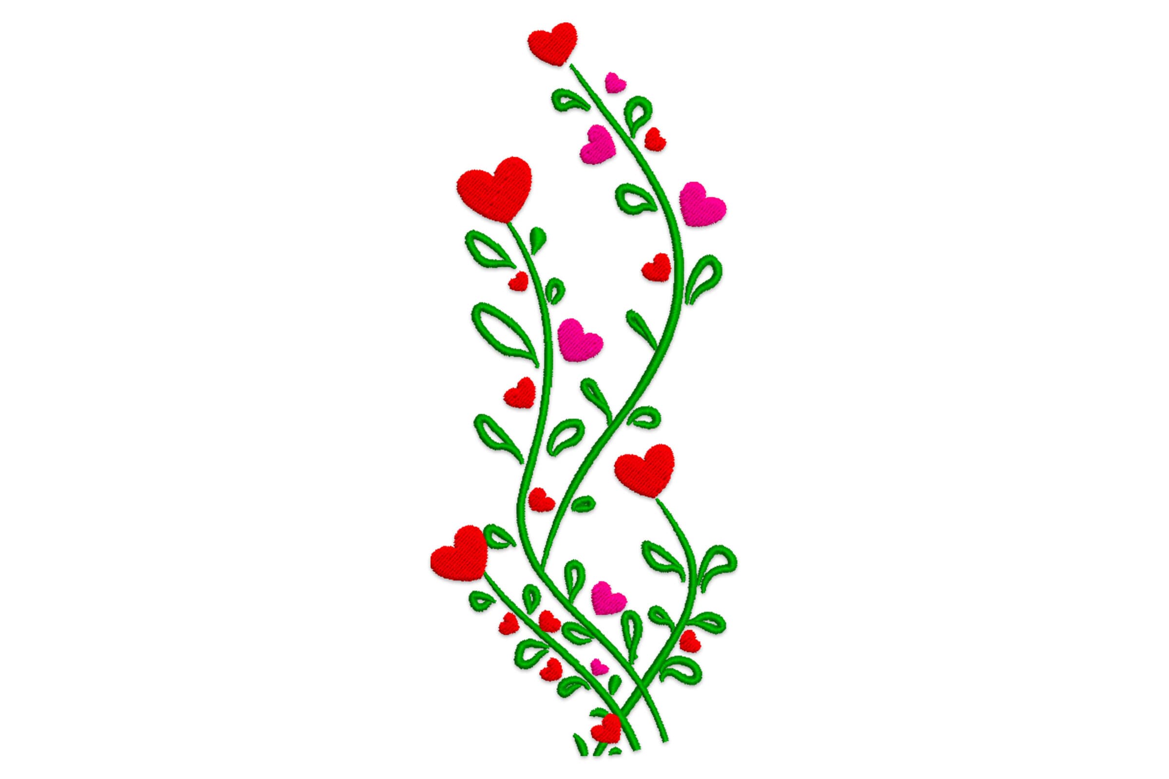 Free Floral Hearts Embroidery Design