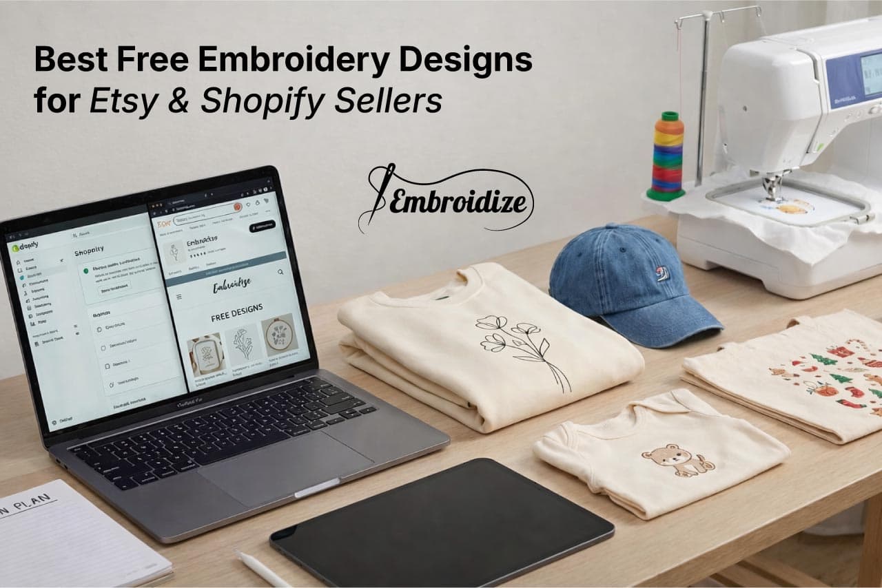Best Free Embroidery Designs for Etsy & Shopify Shop Owners