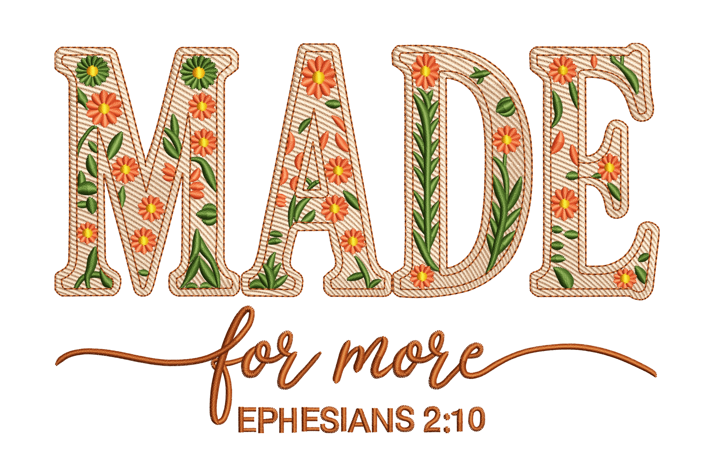 Made for More Floral Machine Embroidery Design