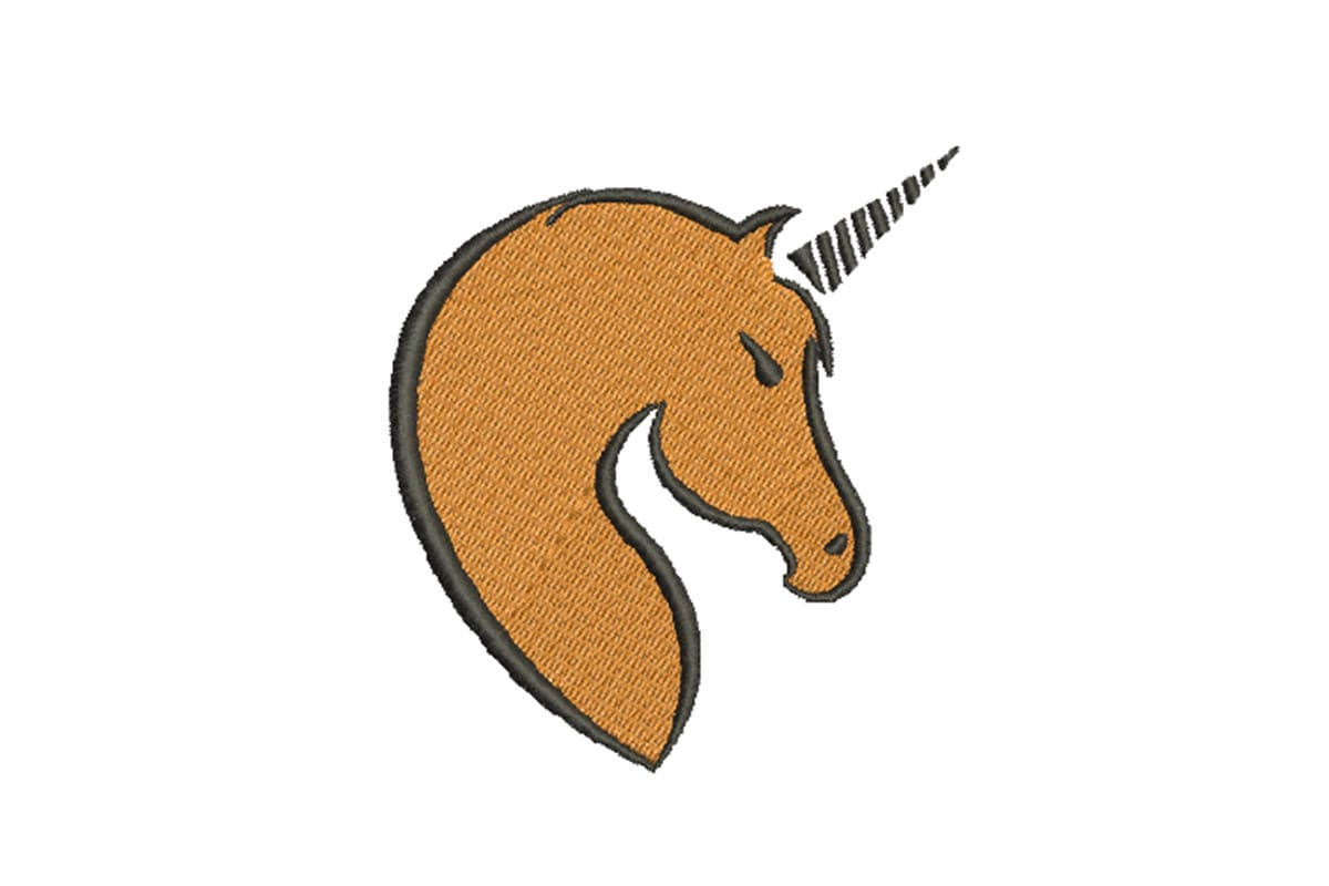 Minimal Unicorn Head – Machine Embroidery Design
