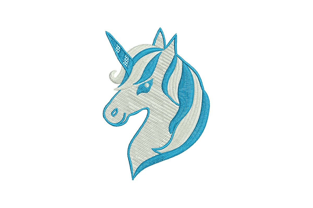 Whimsical Unicorn Head – Machine Embroidery Design