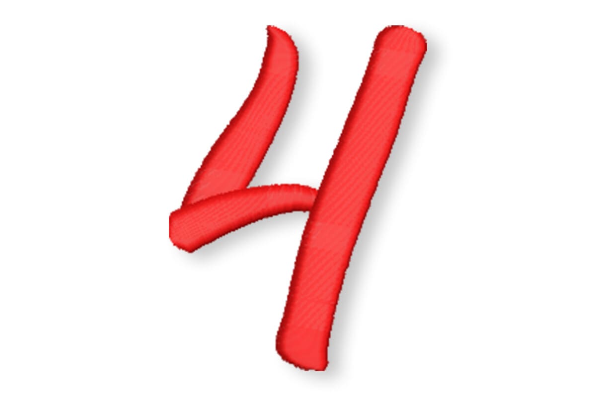 Script Number 4 Patch – Machine Embroidery Design