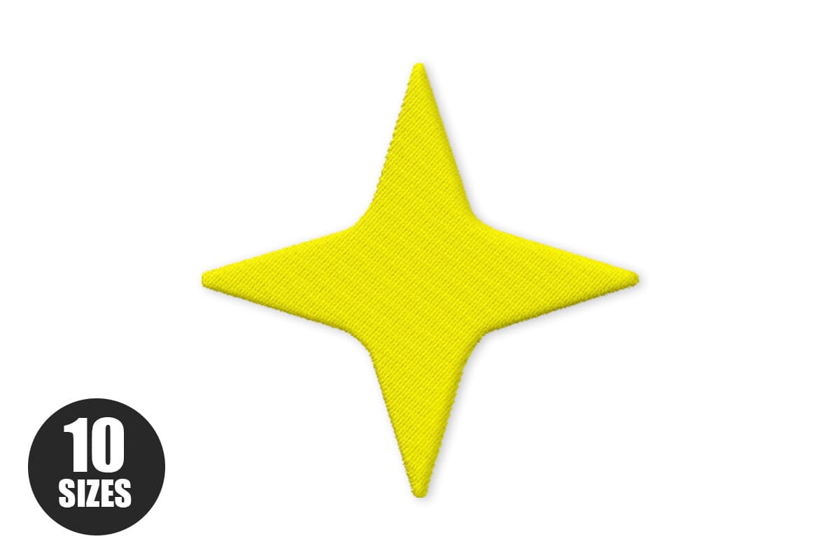 Simple Sparkle Star Patch – Machine Embroidery Design
