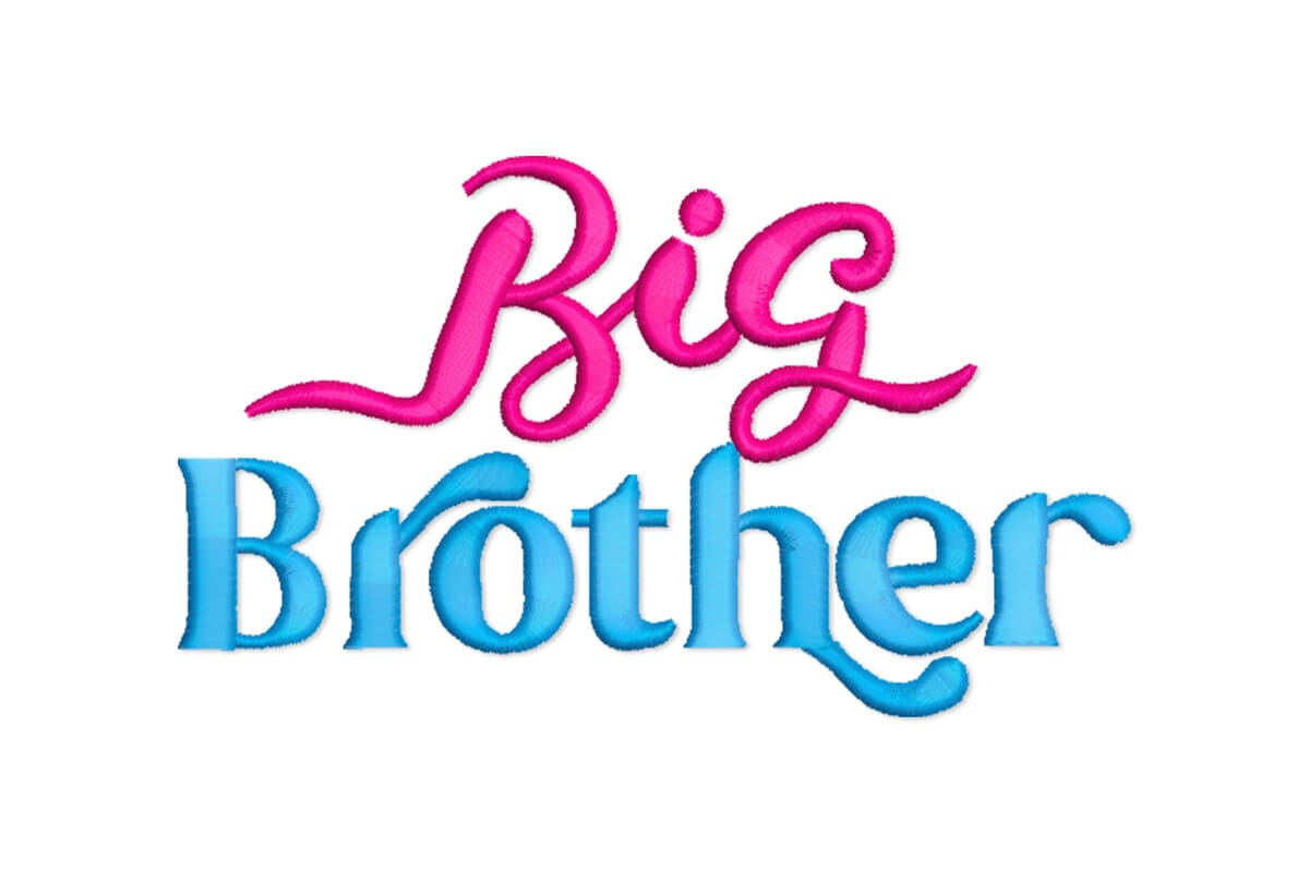 Big Brother Script Patch – Machine Embroidery Design