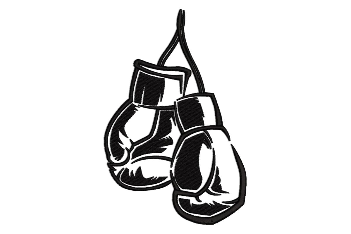 Hanging Boxing Gloves – Machine Embroidery Design