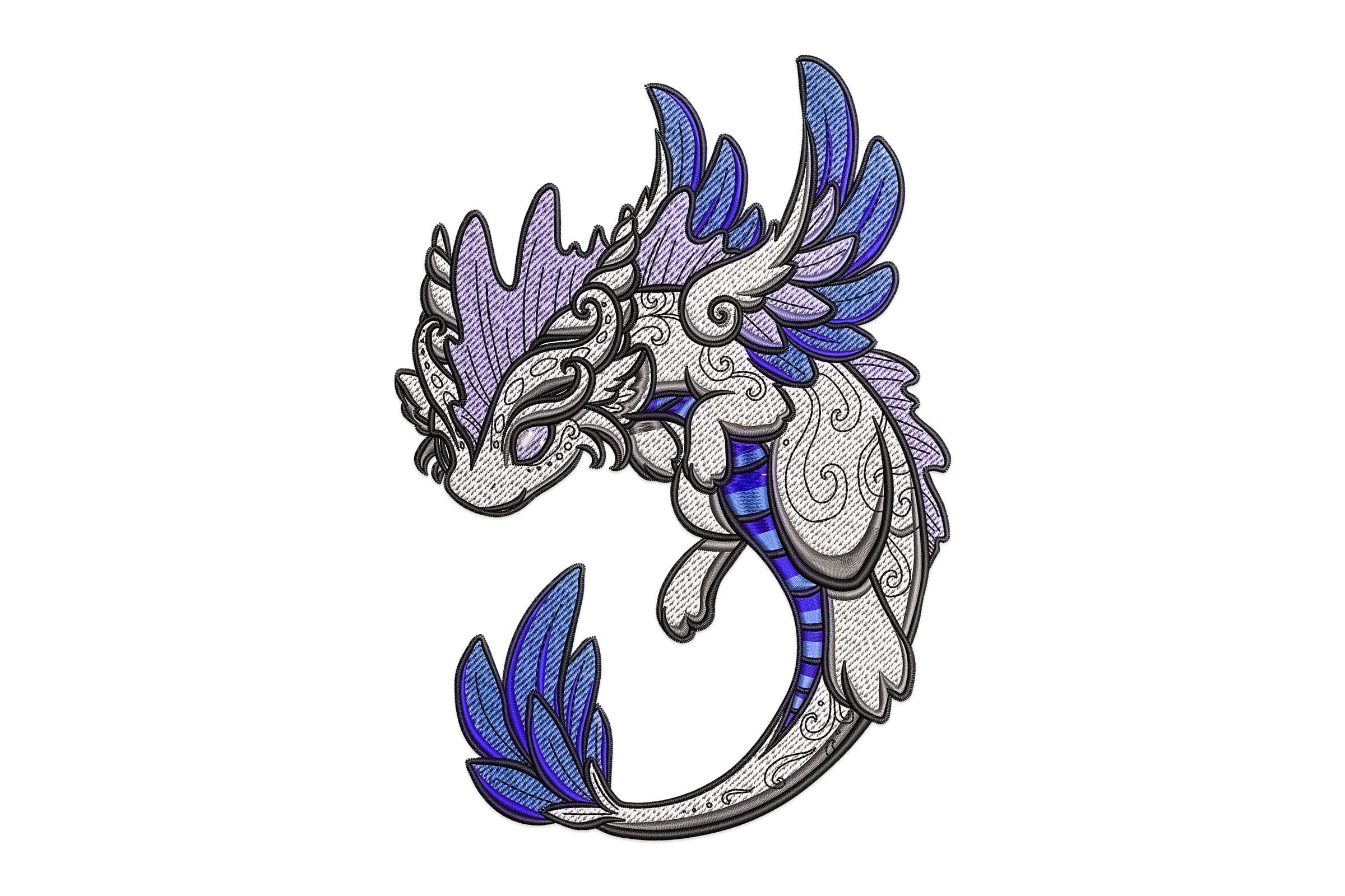 Enchanted Fantasy Dragon – Machine Embroidery Design