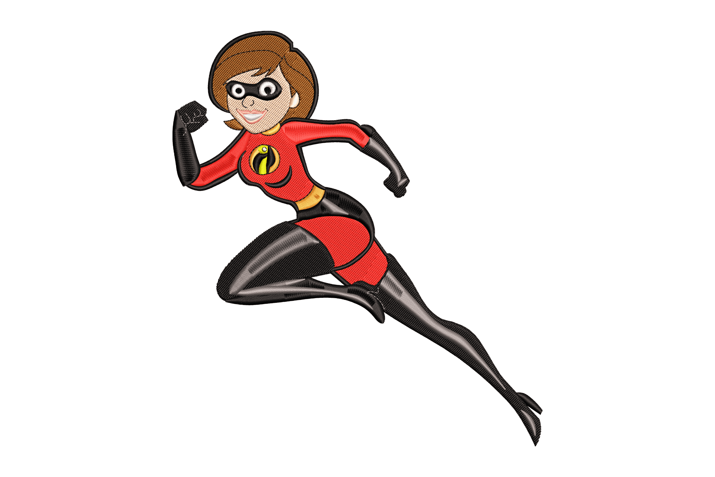 Running Superhero Woman – Machine Embroidery Design