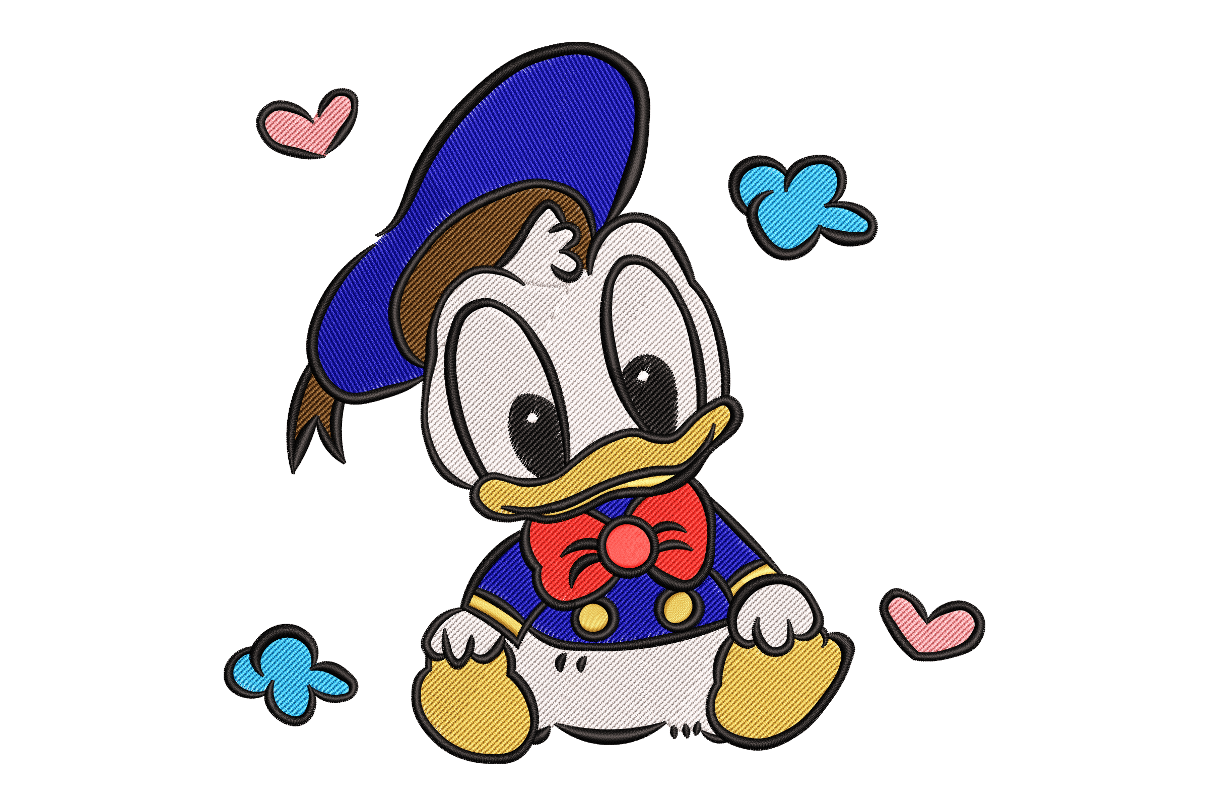 Cute Baby Donald Duck – Cartoon Embroidery Design