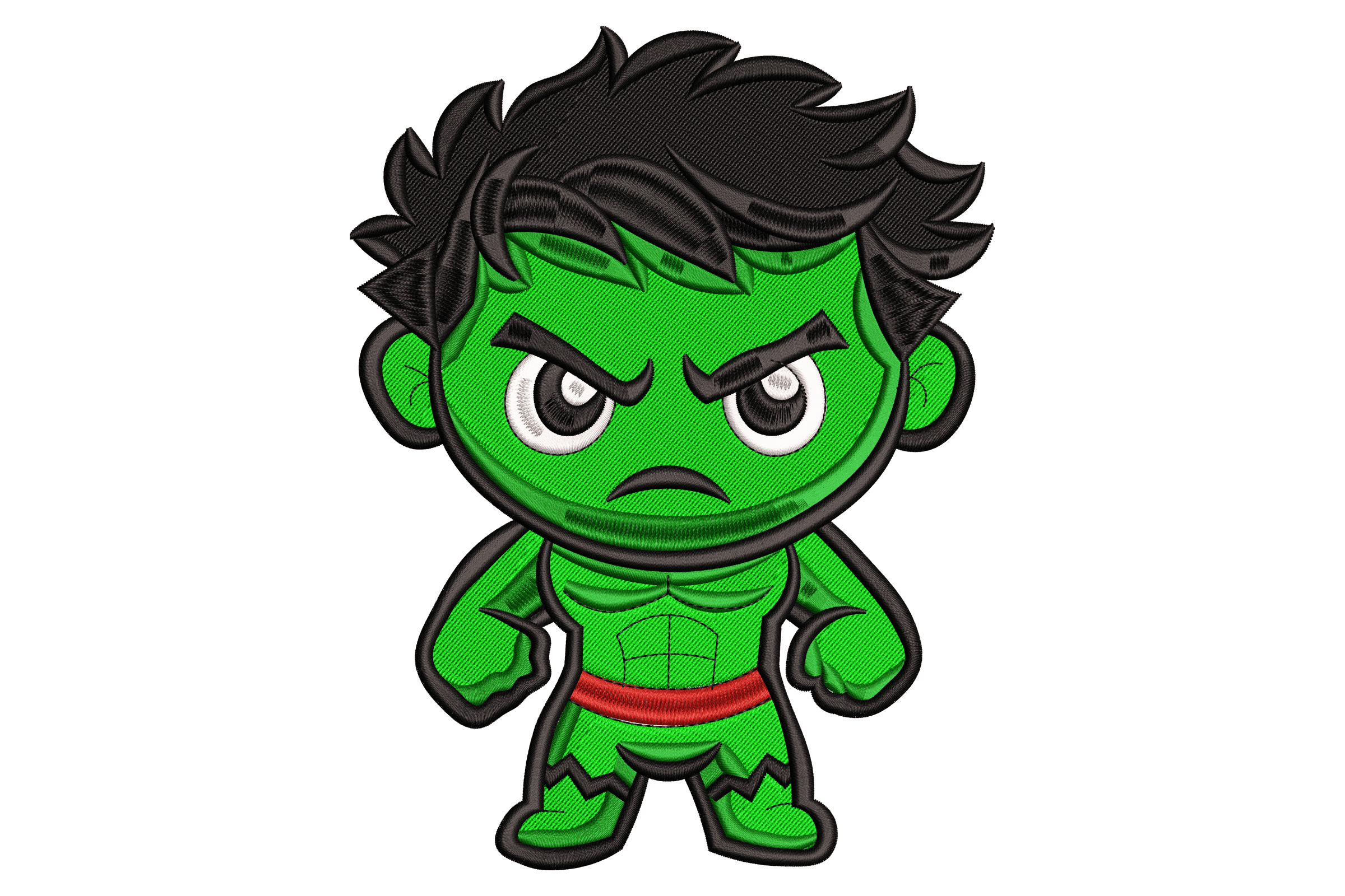 Cute Green Superhero – Machine Embroidery File