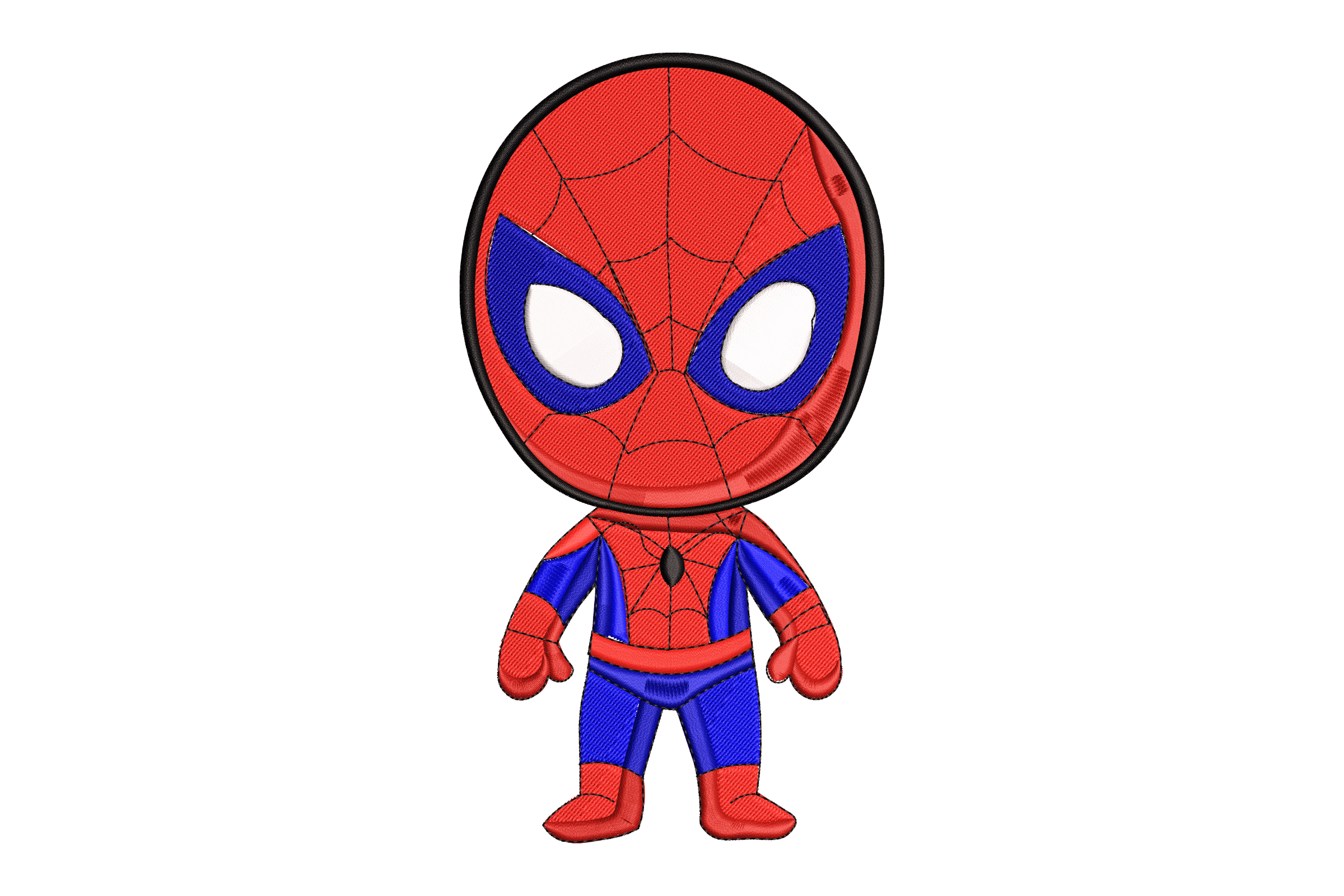 Cute Web-Masked Hero – Machine Embroidery