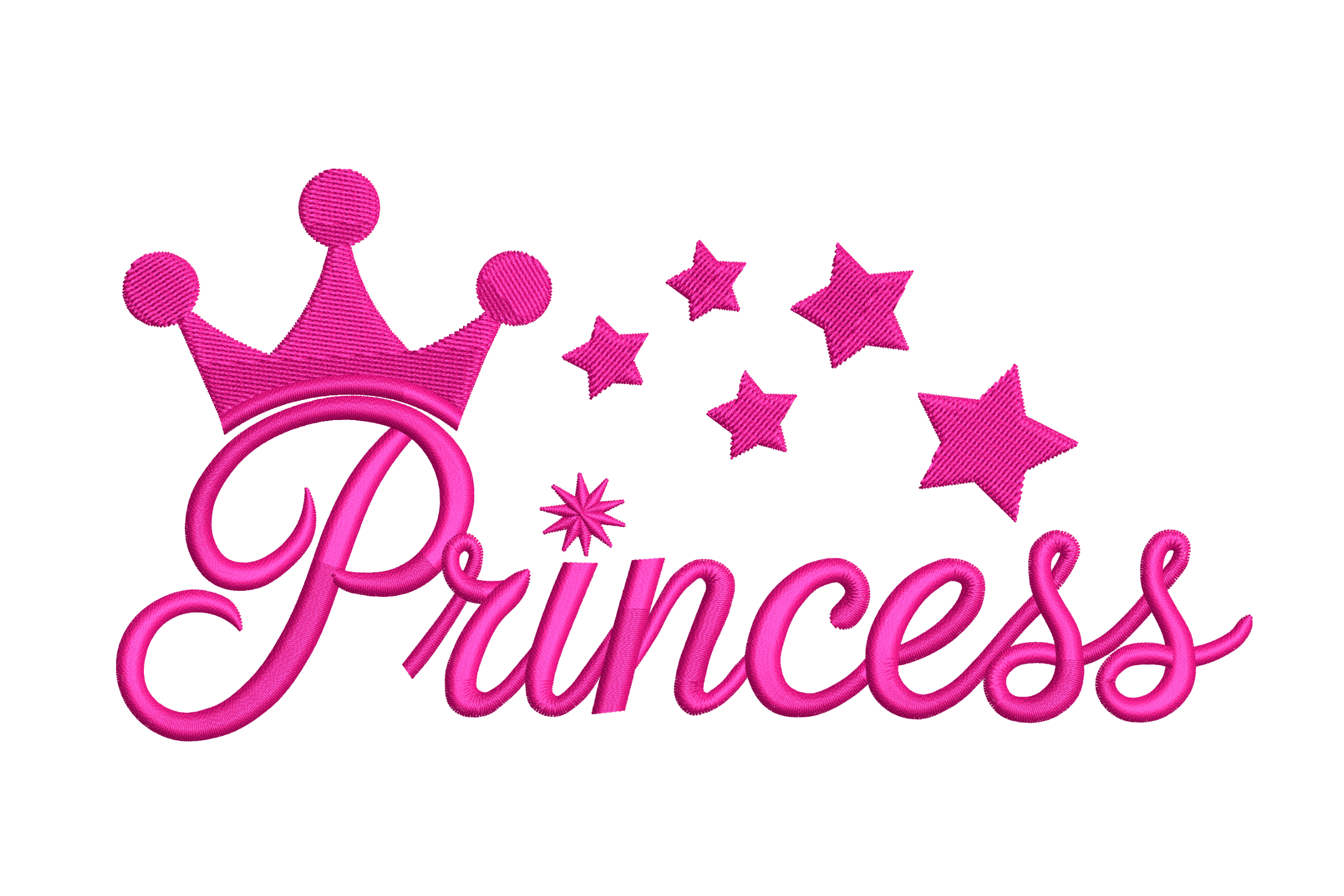 Princess Crown with Stars – Cute Kids Machine Embroidery Design