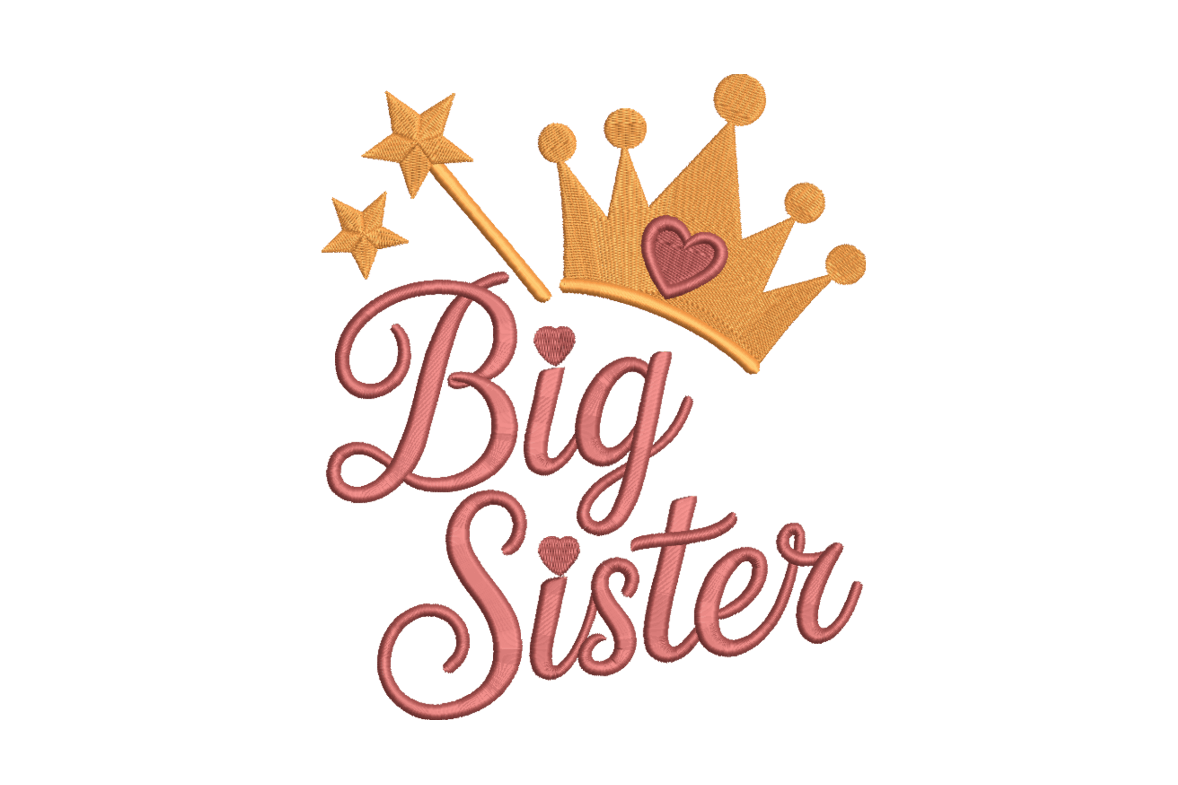 Big Sister Crown & Wand – Machine Embroidery Design