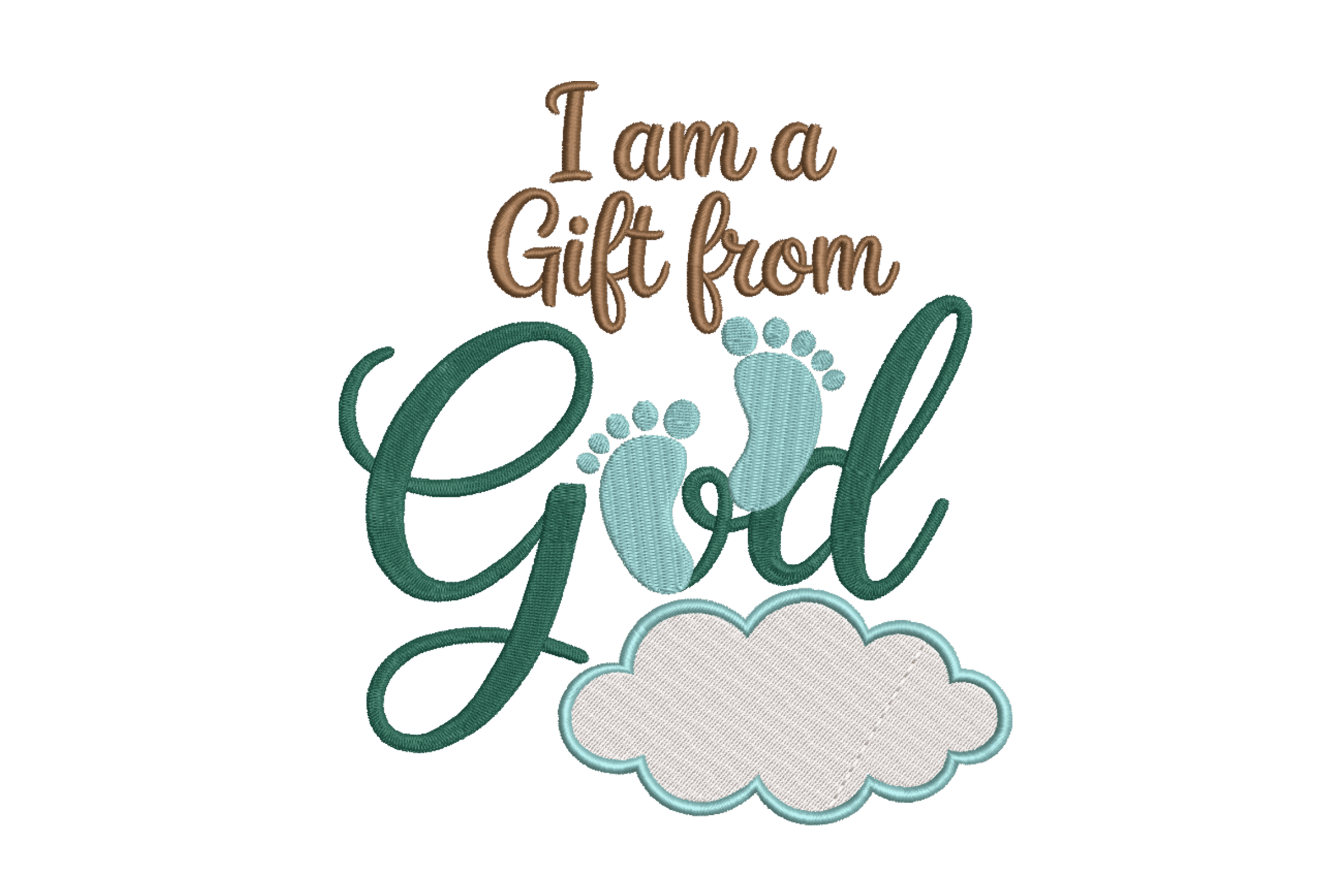 Gift from God Baby Feet – Nursery Embroidery Design