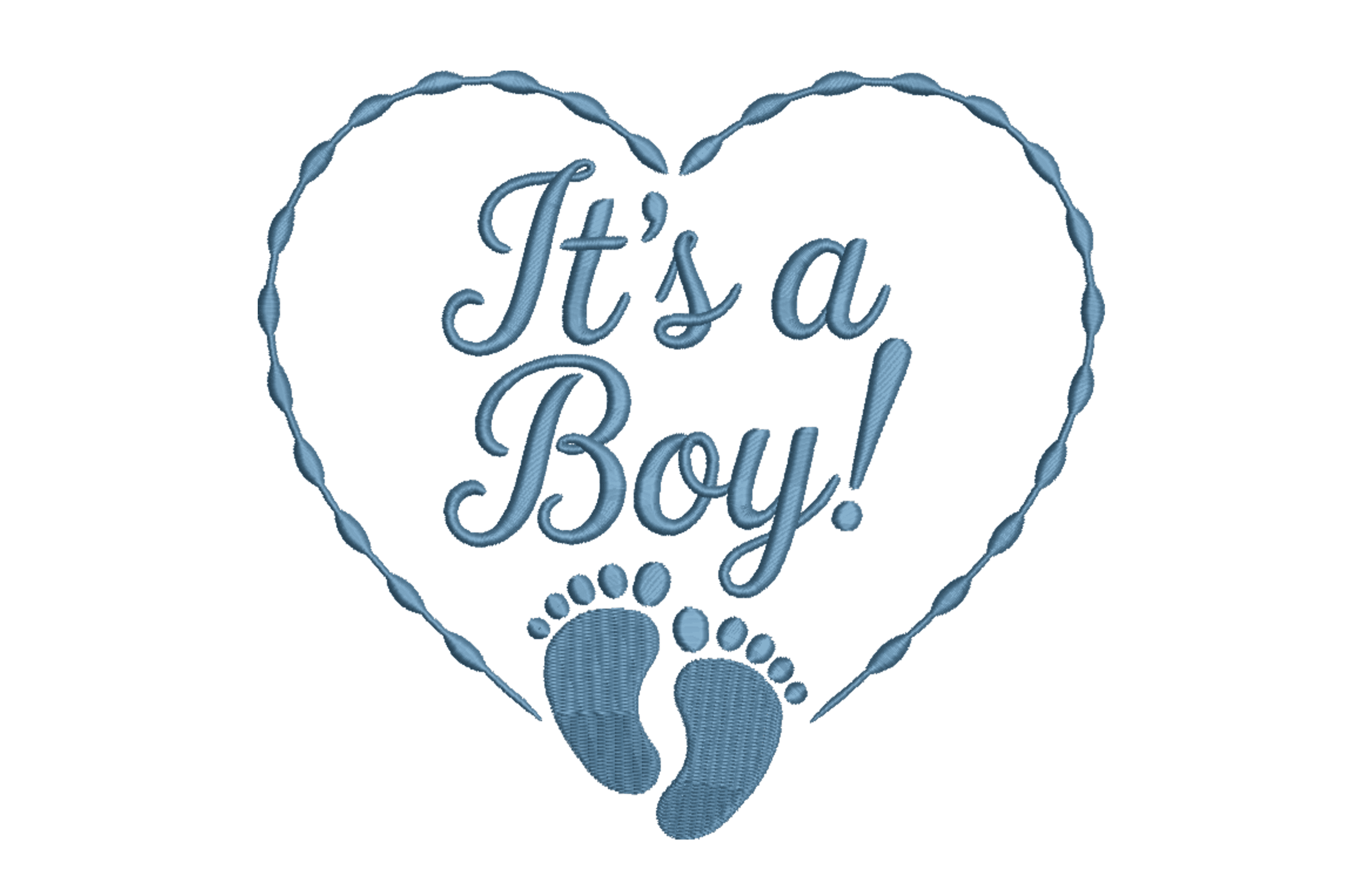 It’s a Boy Heart & Feet – Machine Embroidery Design