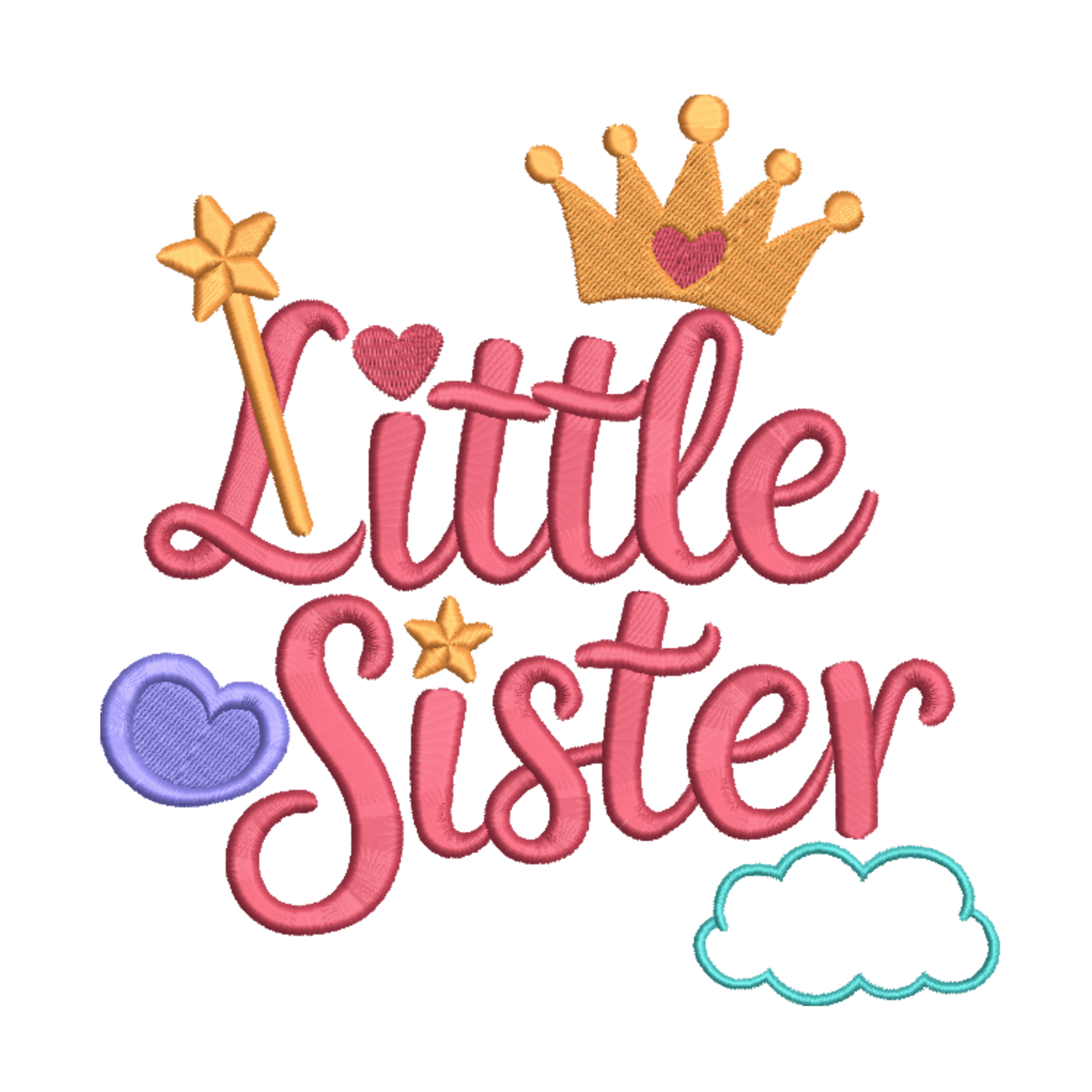 Little Sister Crown & Wand – Machine Embroidery Design
