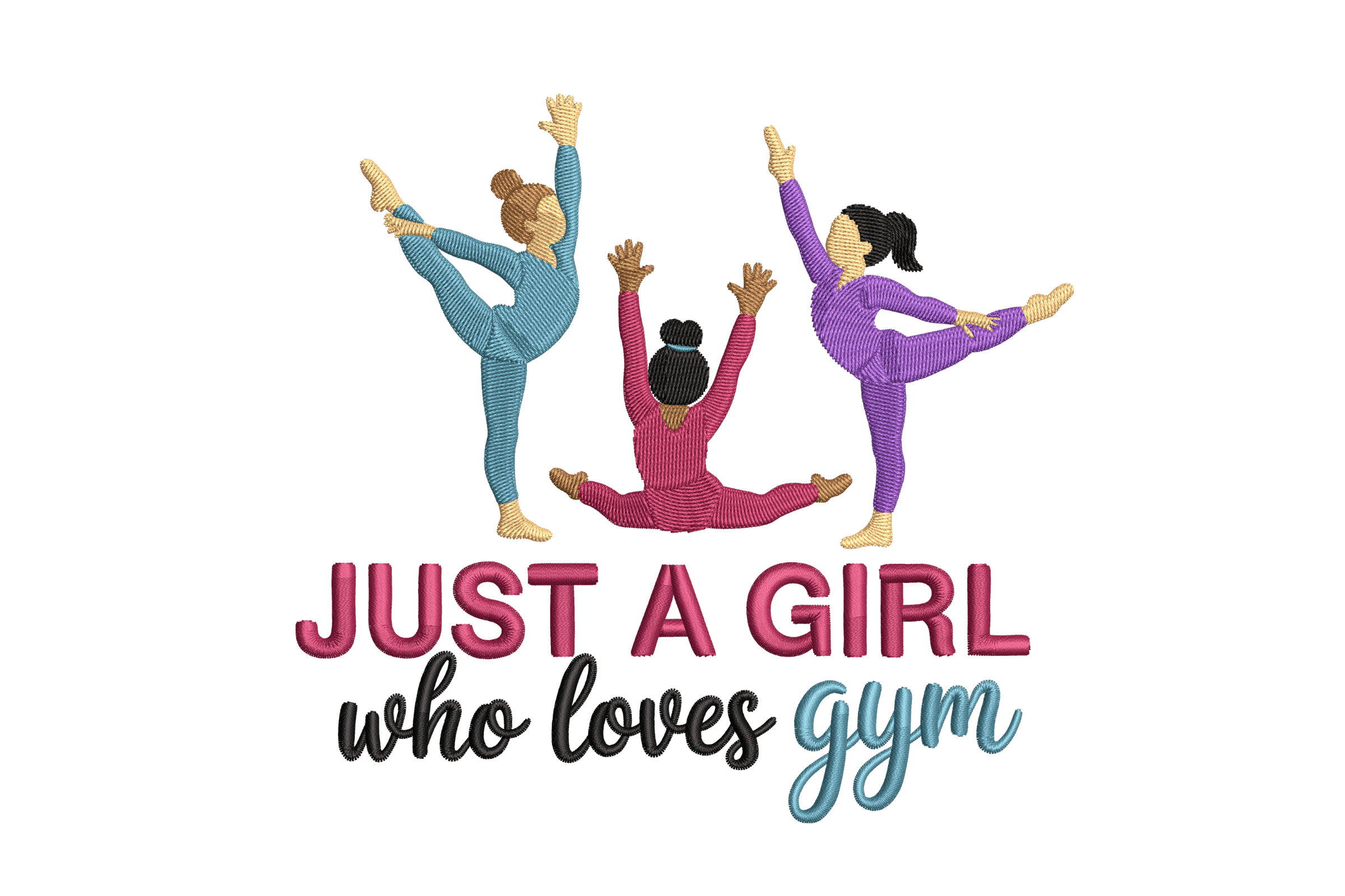 Just a Girl Who Loves Gym – Embroidery Design