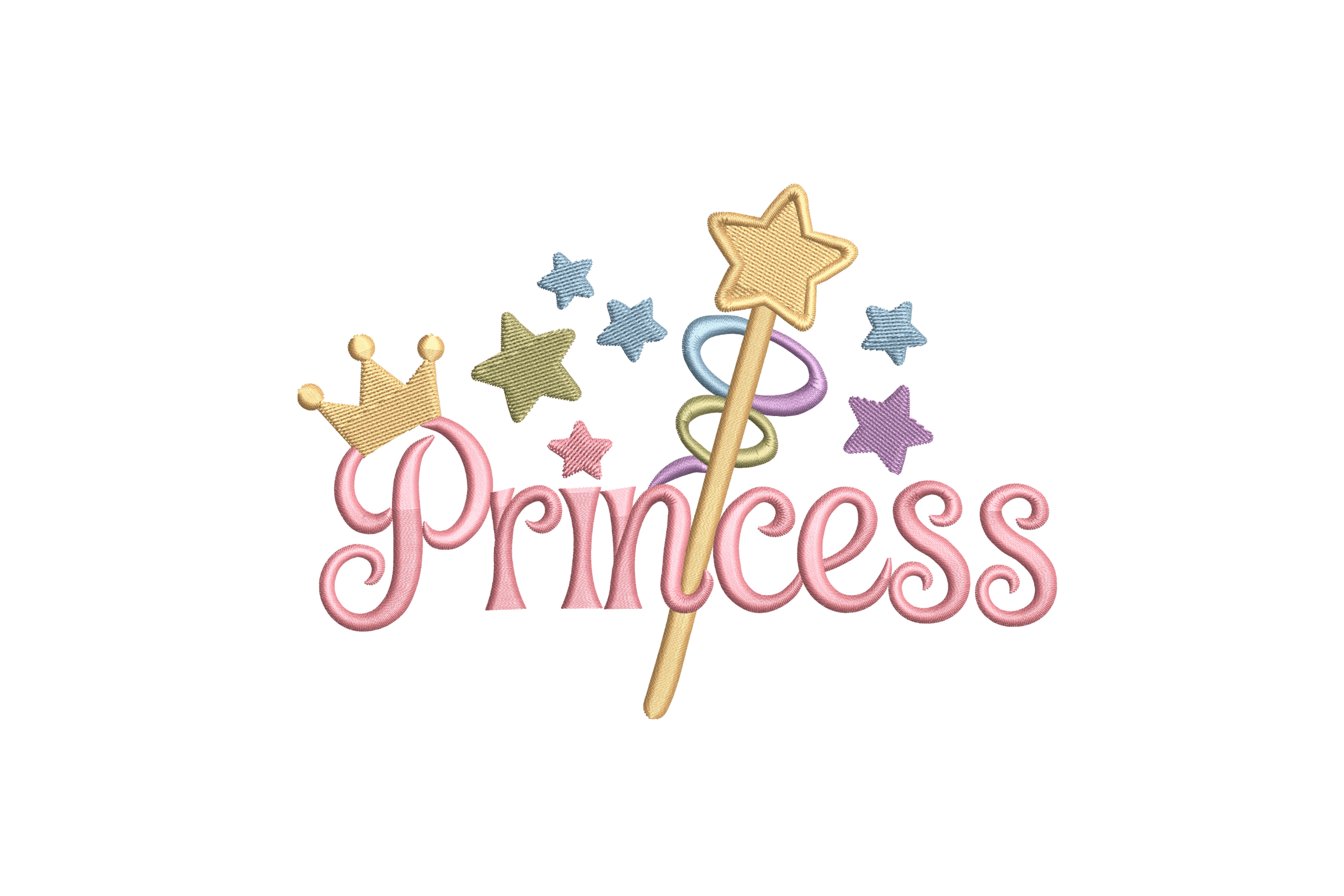 Princess Wand & Crown – Machine Embroidery Design