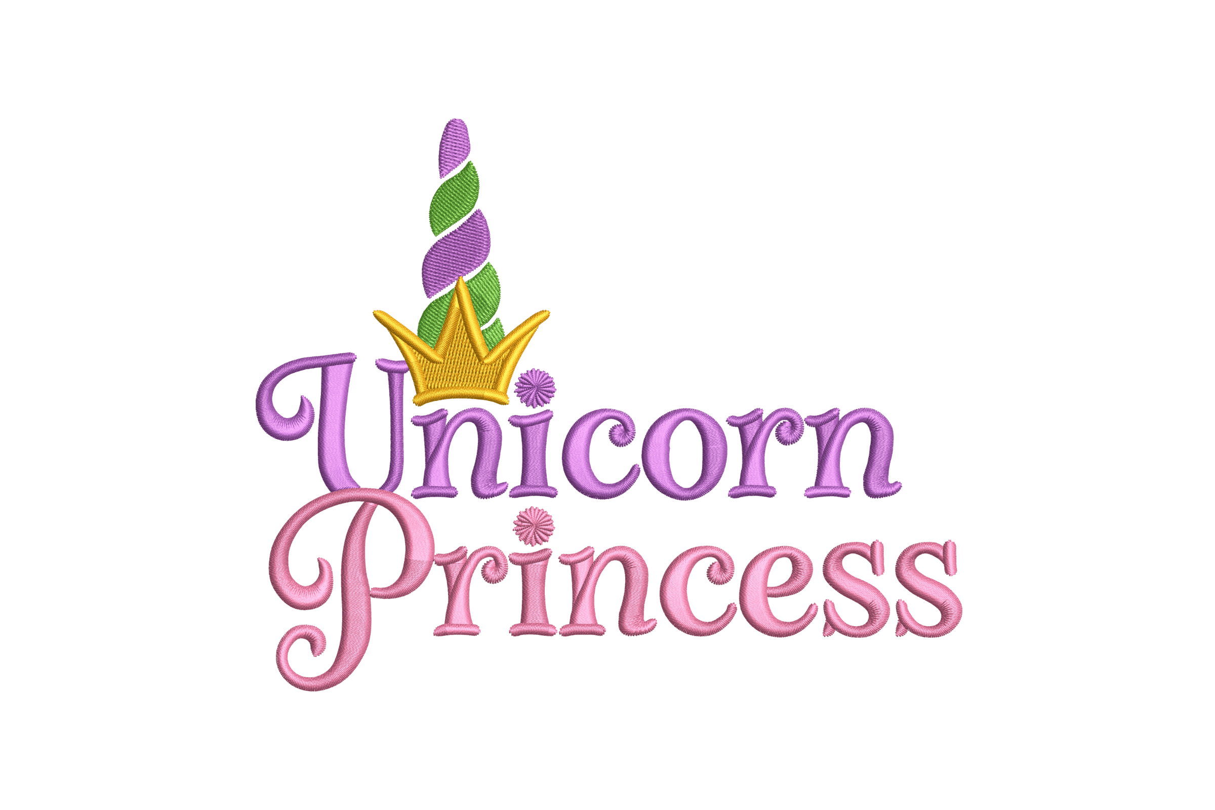Unicorn Princess – Cute Kids Embroidery Design