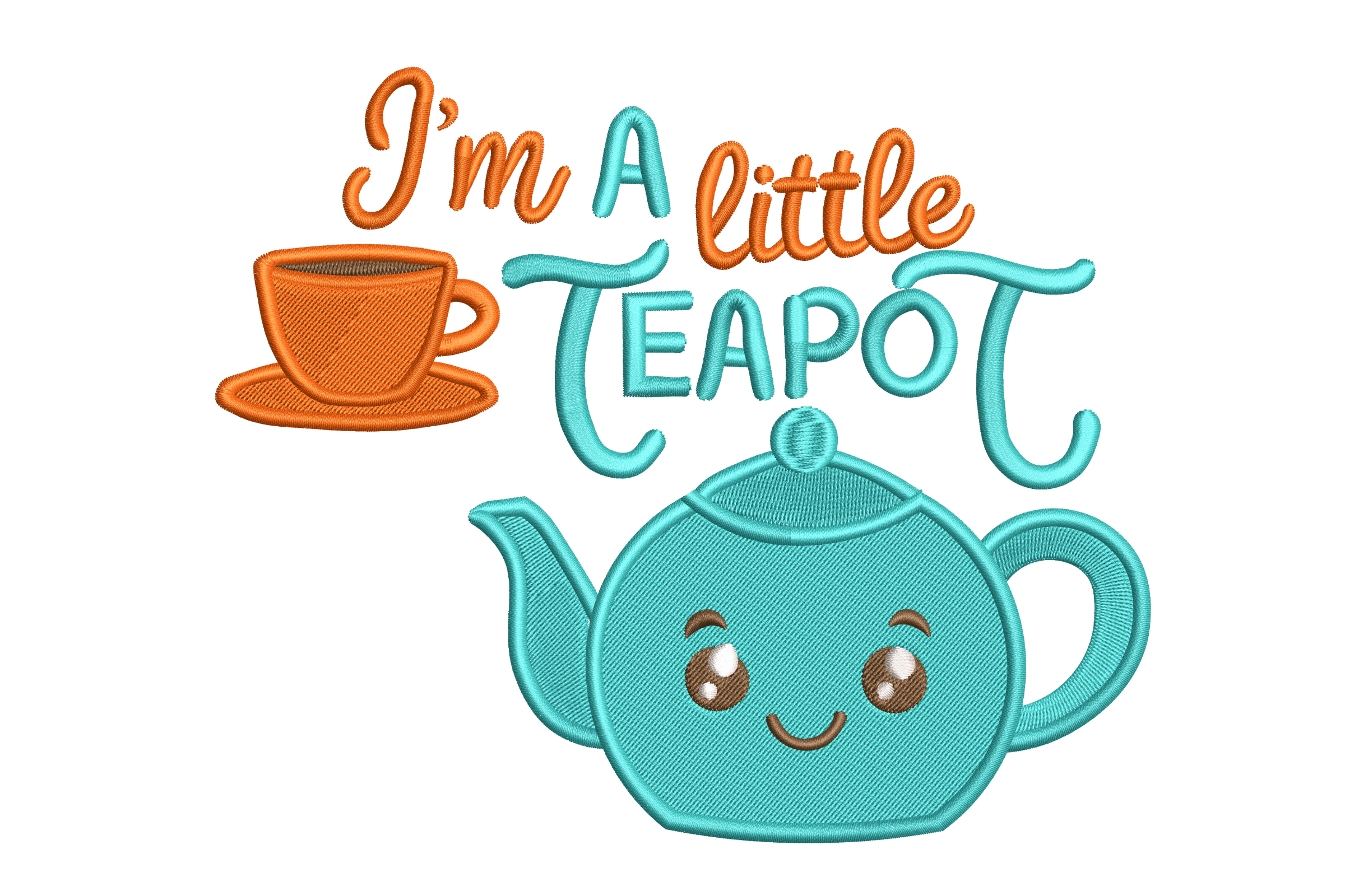 I’m a Little Teapot – Cute Machine Embroidery