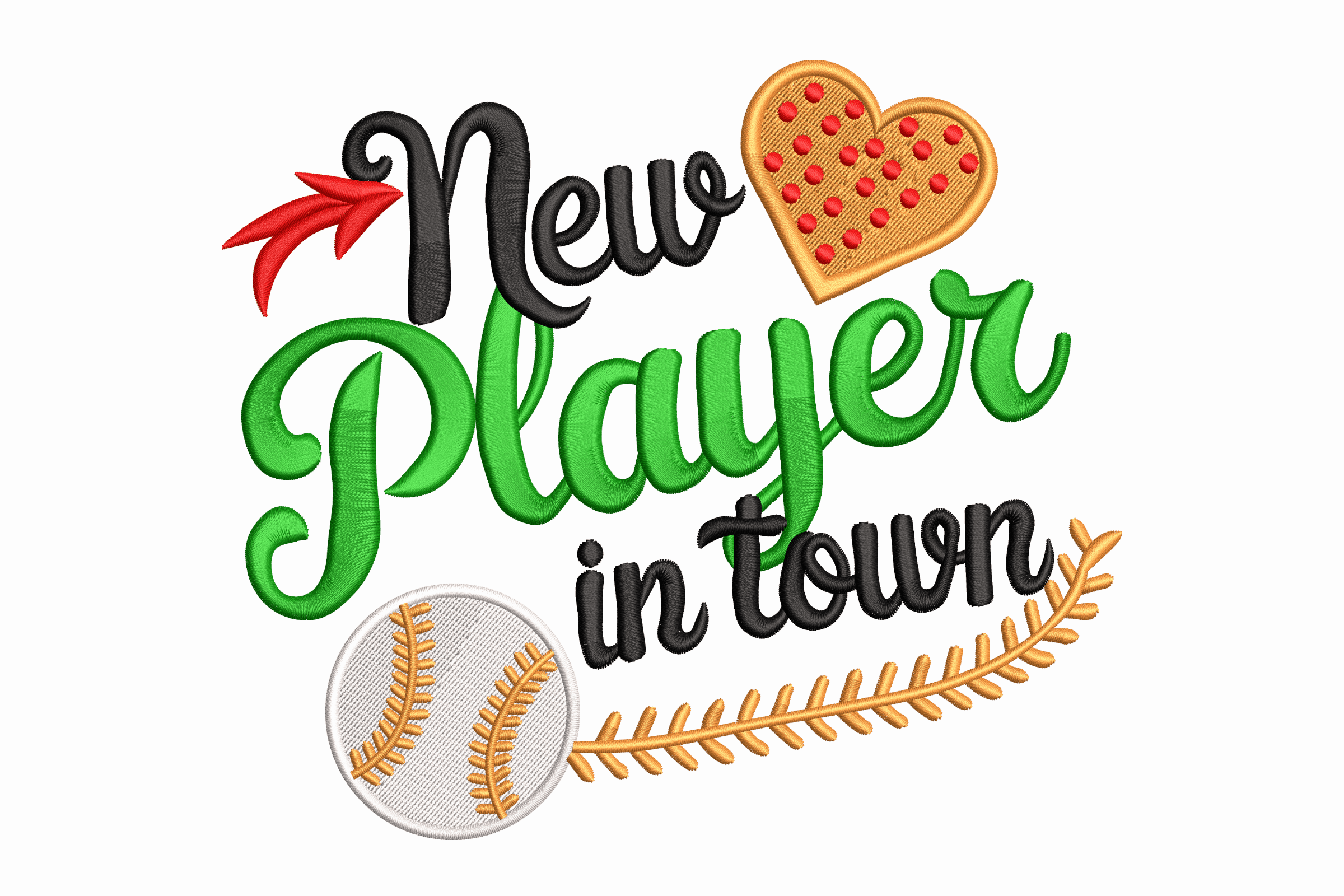 New Player in Town Embroidery Design – Baby & Sports File