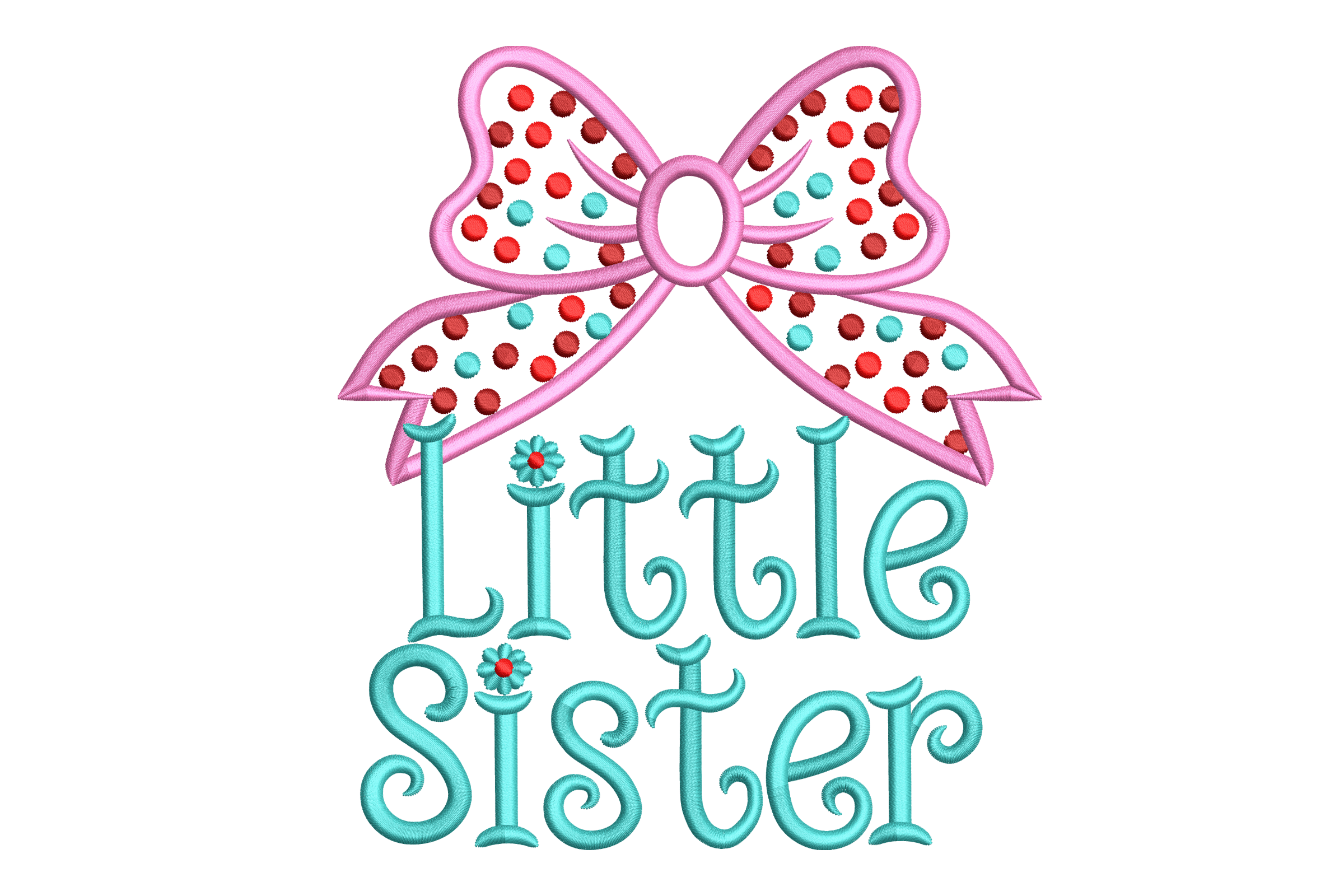 Little Sister Bow – Cute Girls Machine Embroidery Design