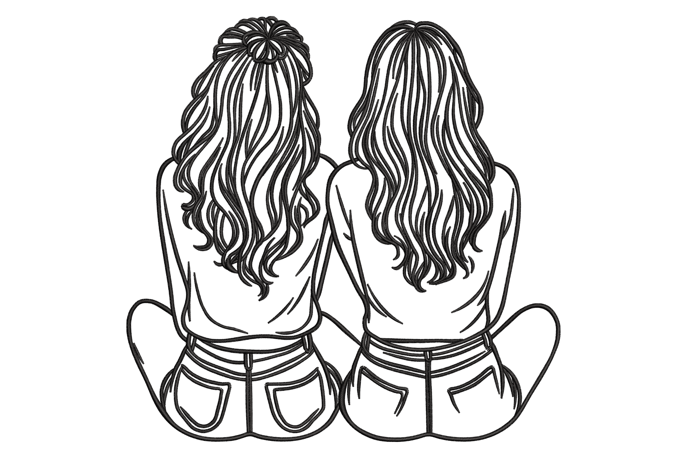 Besties Forever – Friends & Sisters Embroidery Design