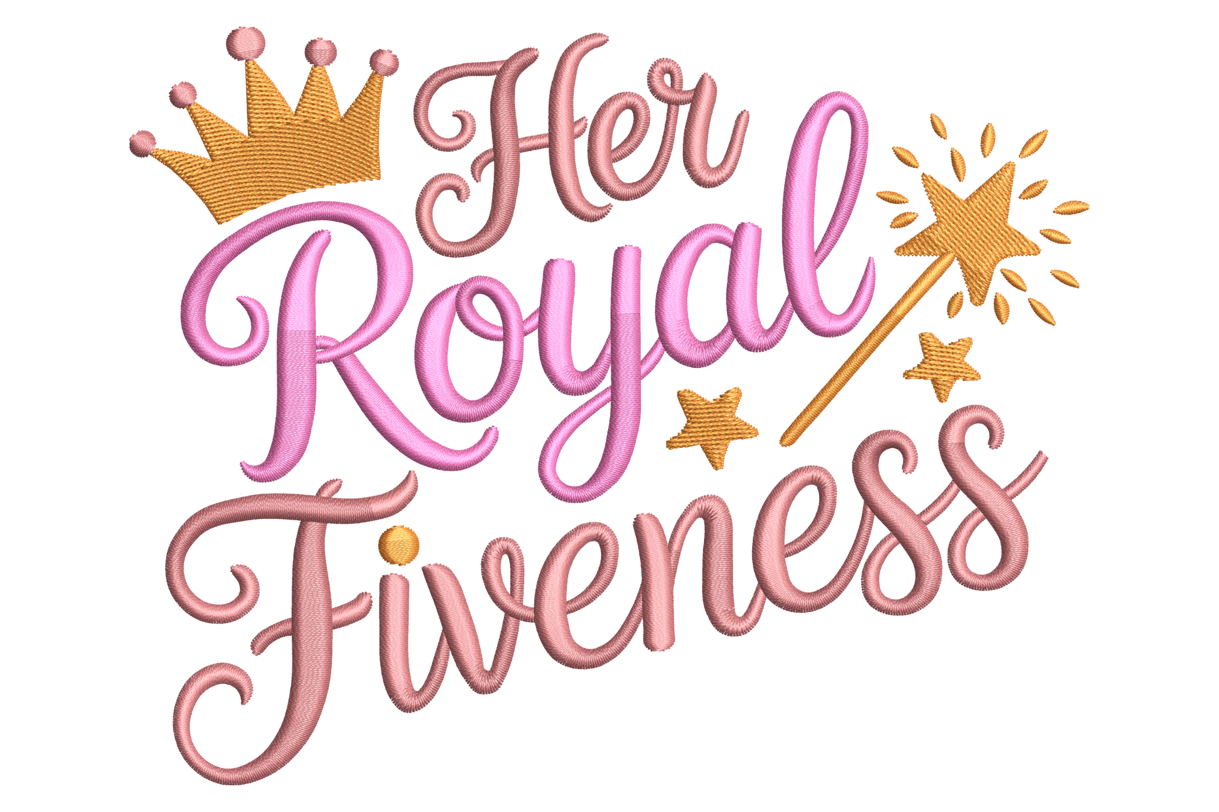 Her Royal Fiveness – Princess 5th Birthday Embroidery