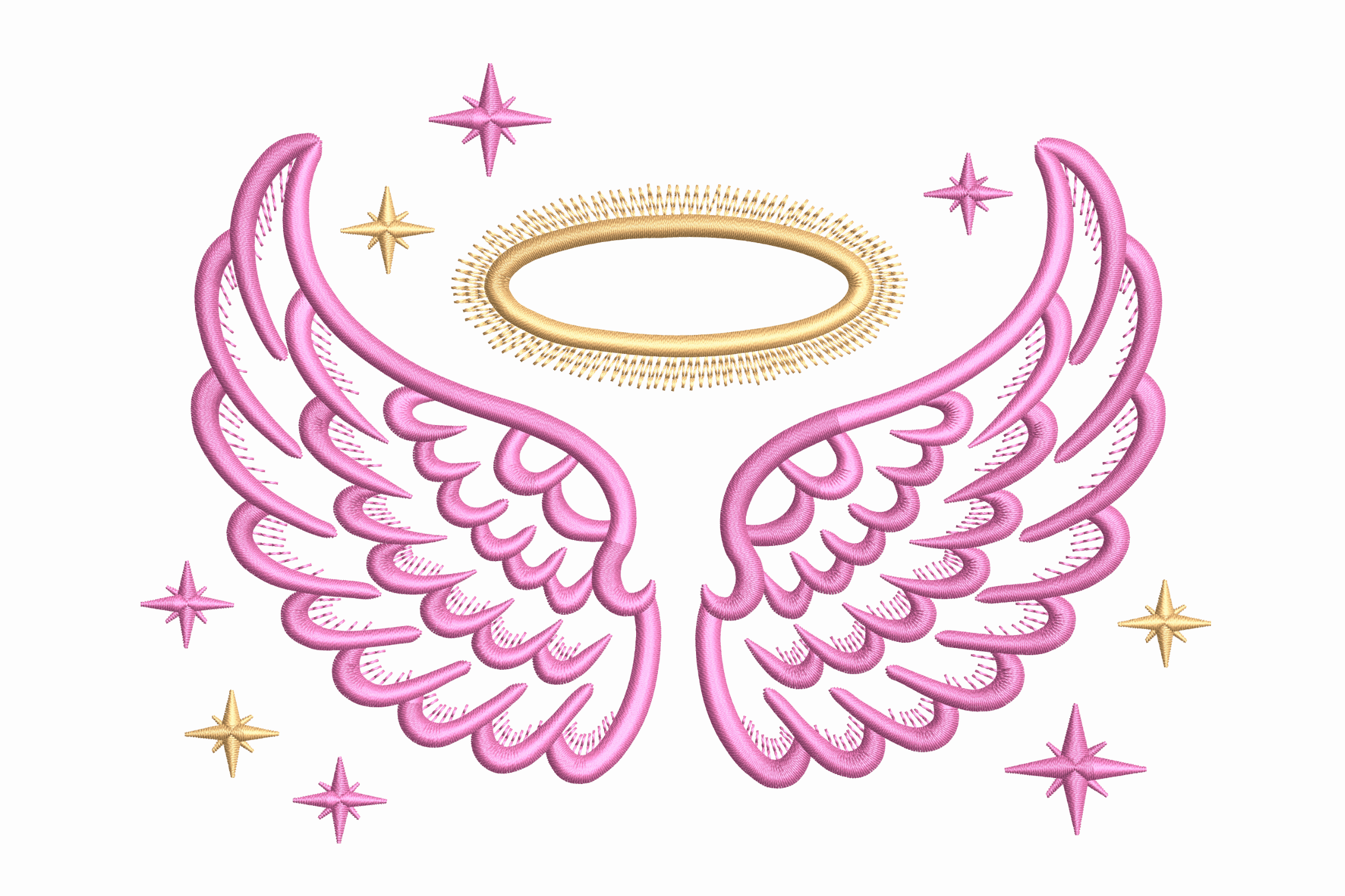 Angel Wings & Halo – Magical Kids Embroidery Design