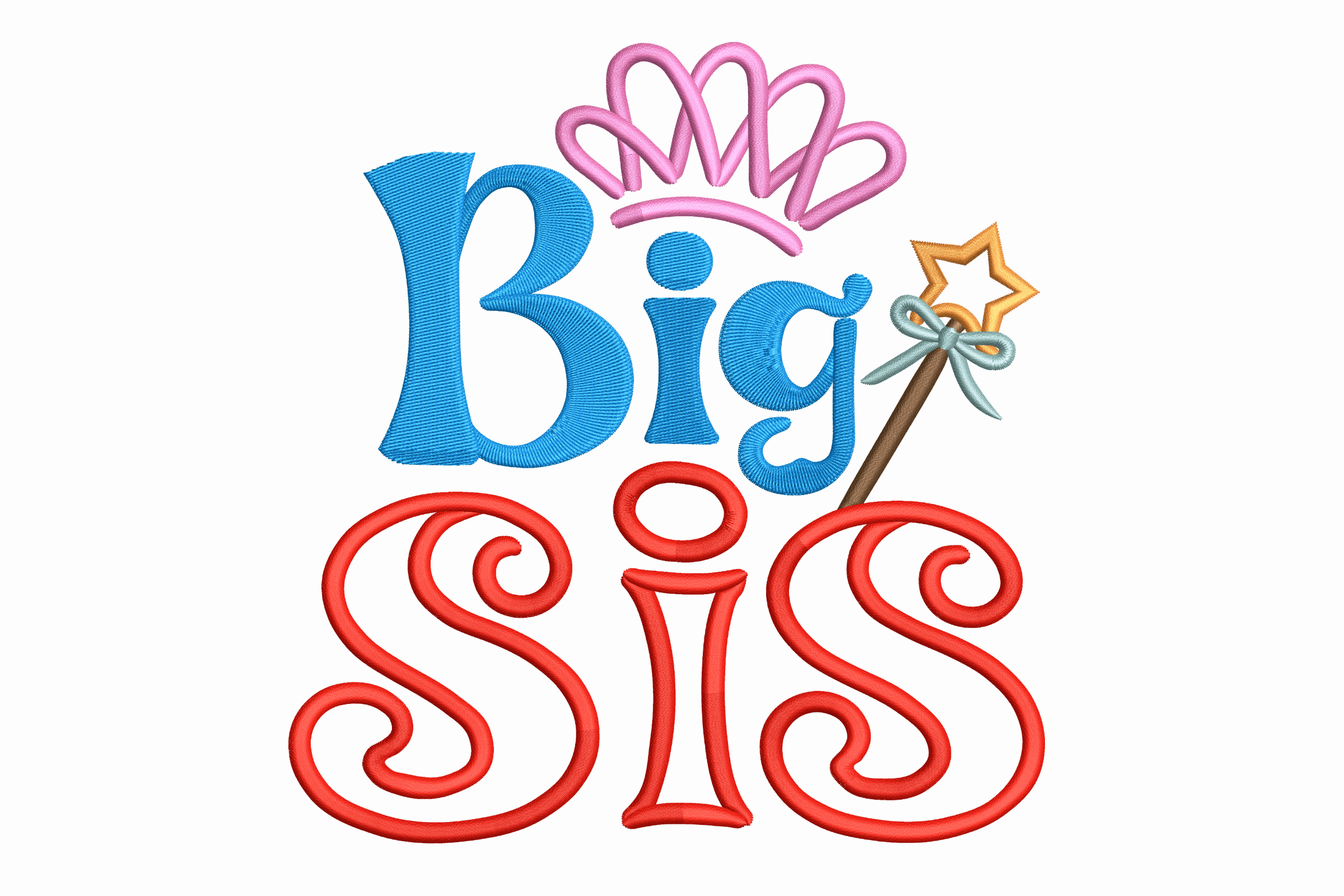 Big Sis – Cute Sibling & Family Embroidery Design