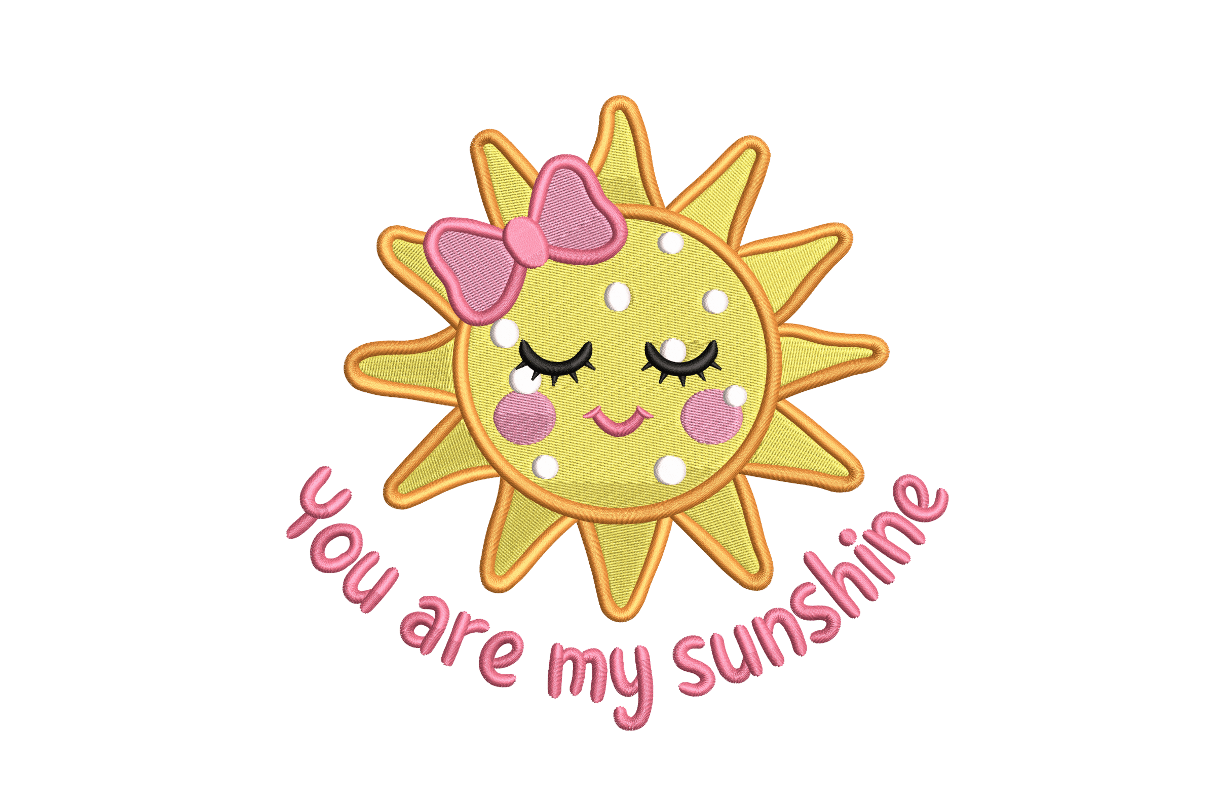 You Are My Sunshine – Cute Kids Embroidery Design