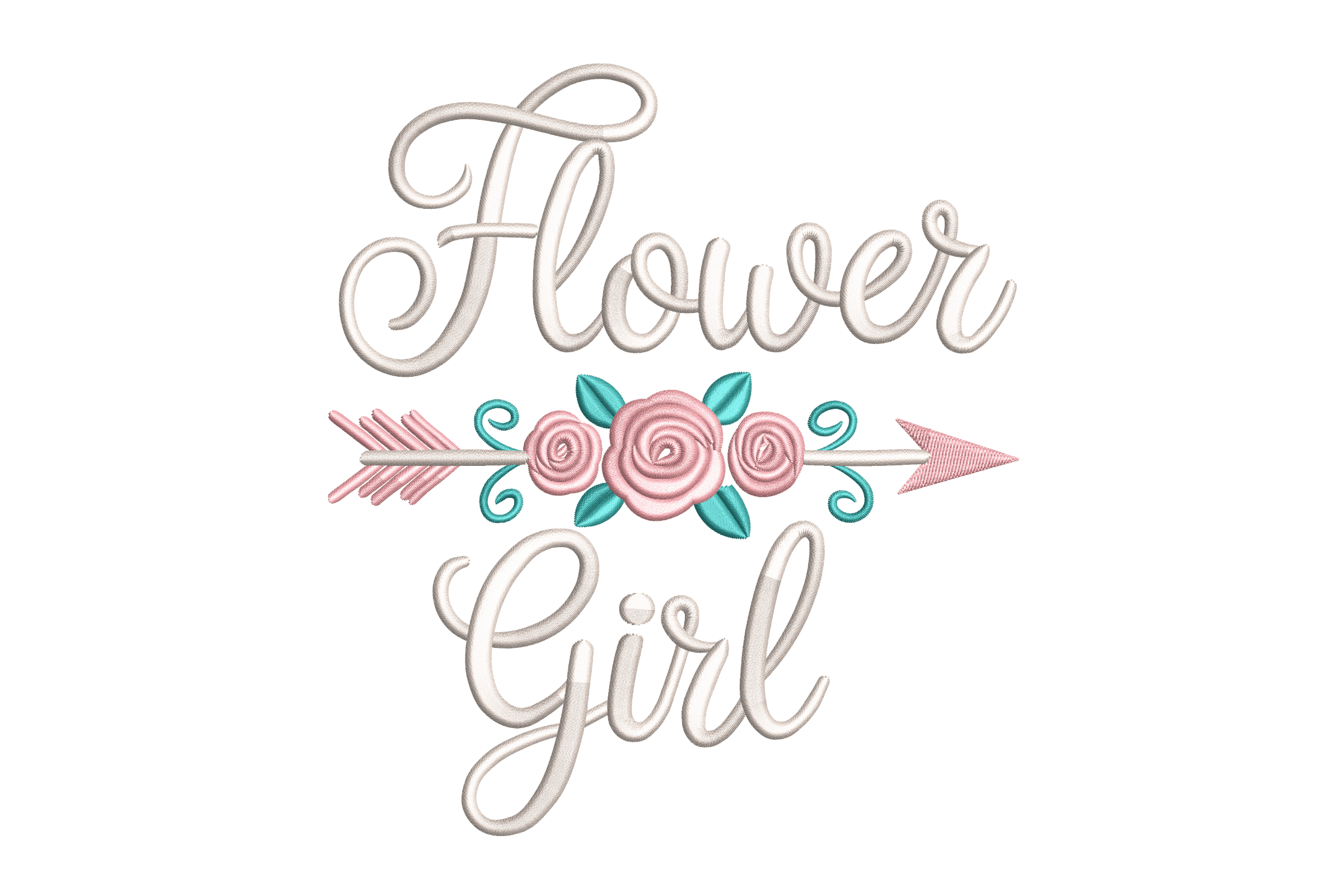 Flower Girl Arrow – Wedding Embroidery Design