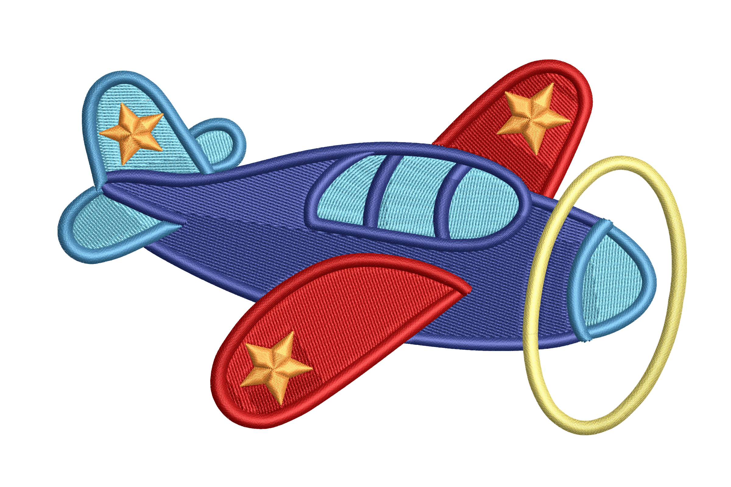 Cute Kids Airplane Patch – Machine Embroidery Design