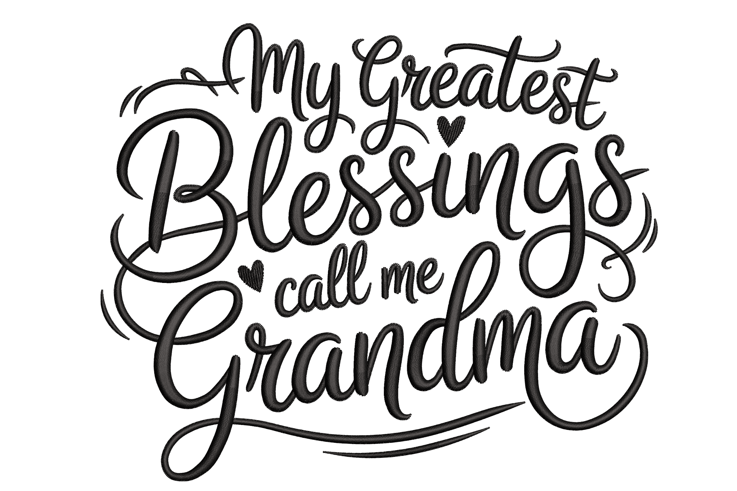 Greatest Blessings Grandma – Family Embroidery Design