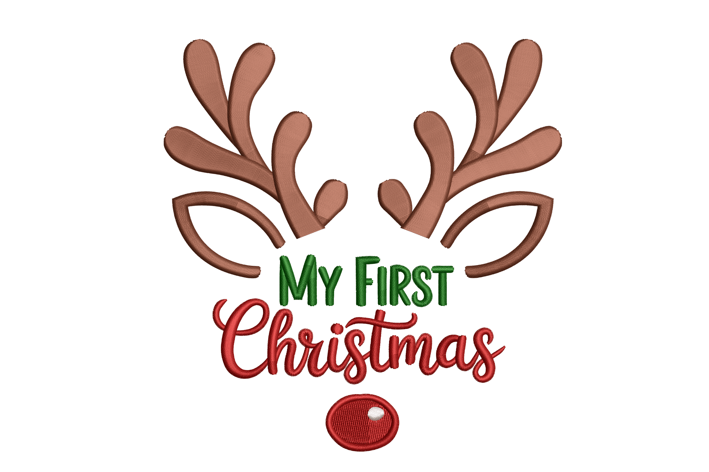 Baby’s First Christmas – Reindeer Antler Embroidery