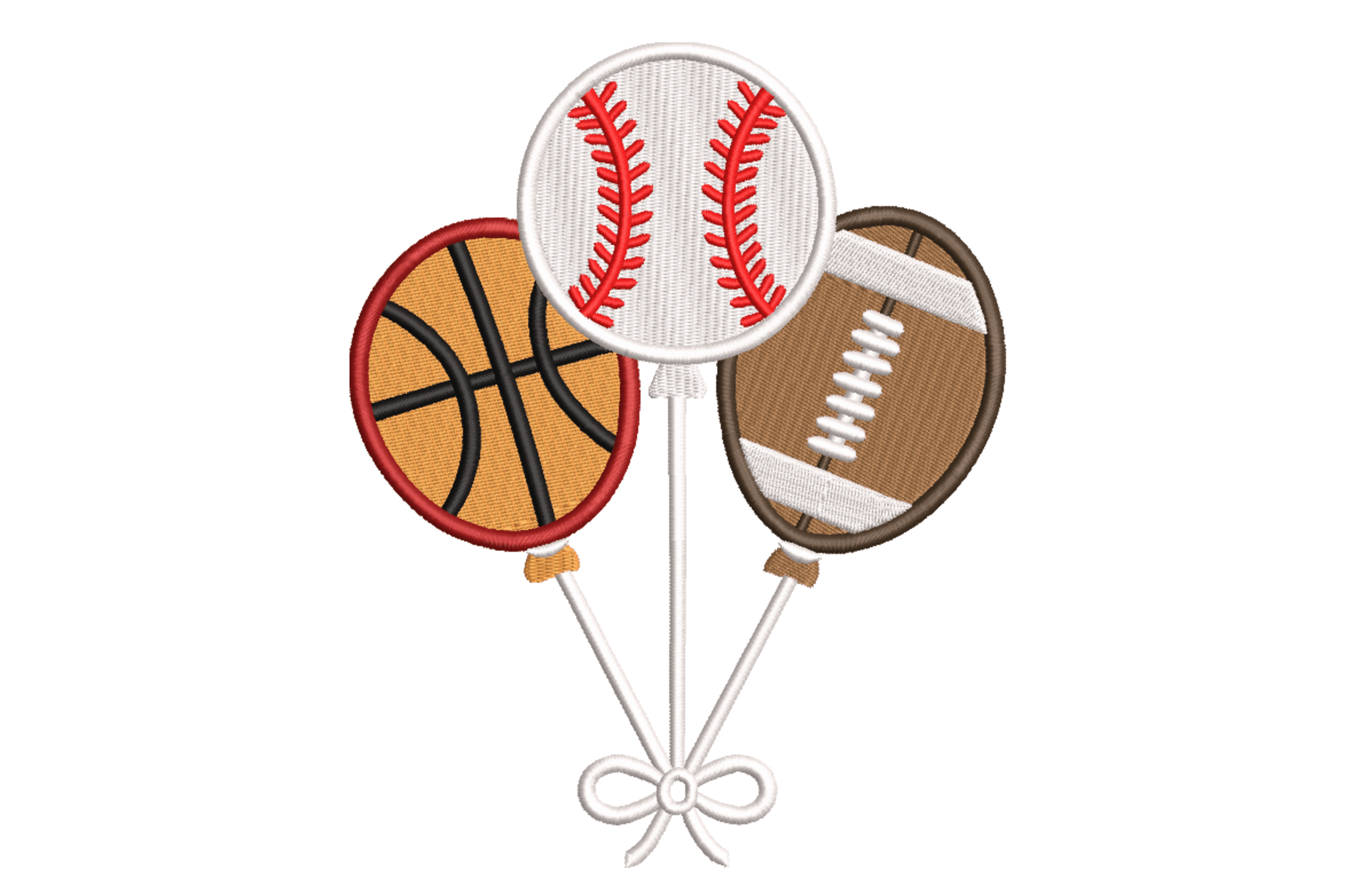 Sports Balloons – Kids Sports Embroidery Design