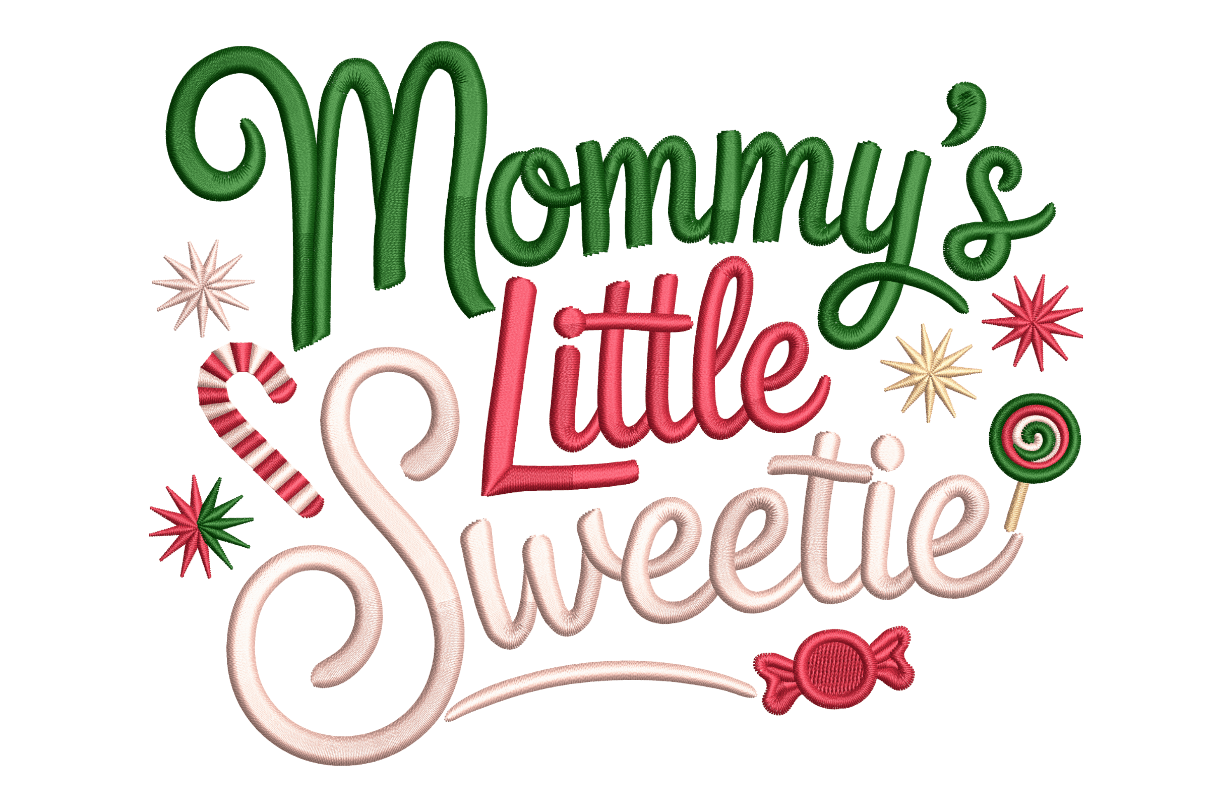 Mommy’s Little Sweetie Embroidery – Candy Christmas Design